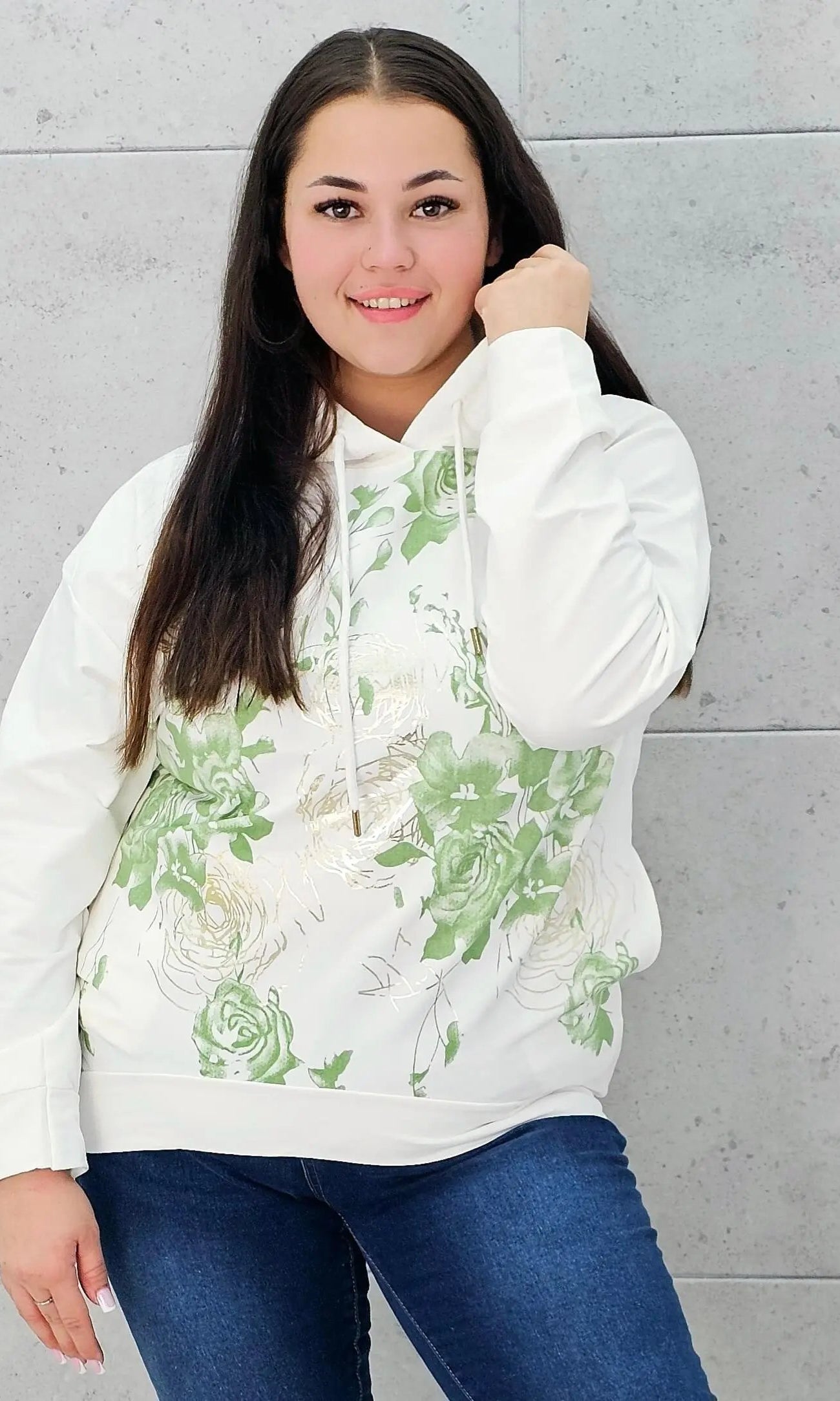 Bluza z kwiatowym nadrukiem Stylowa XL