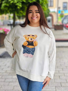 Bluza z nadrukiem misia Stylowa XL