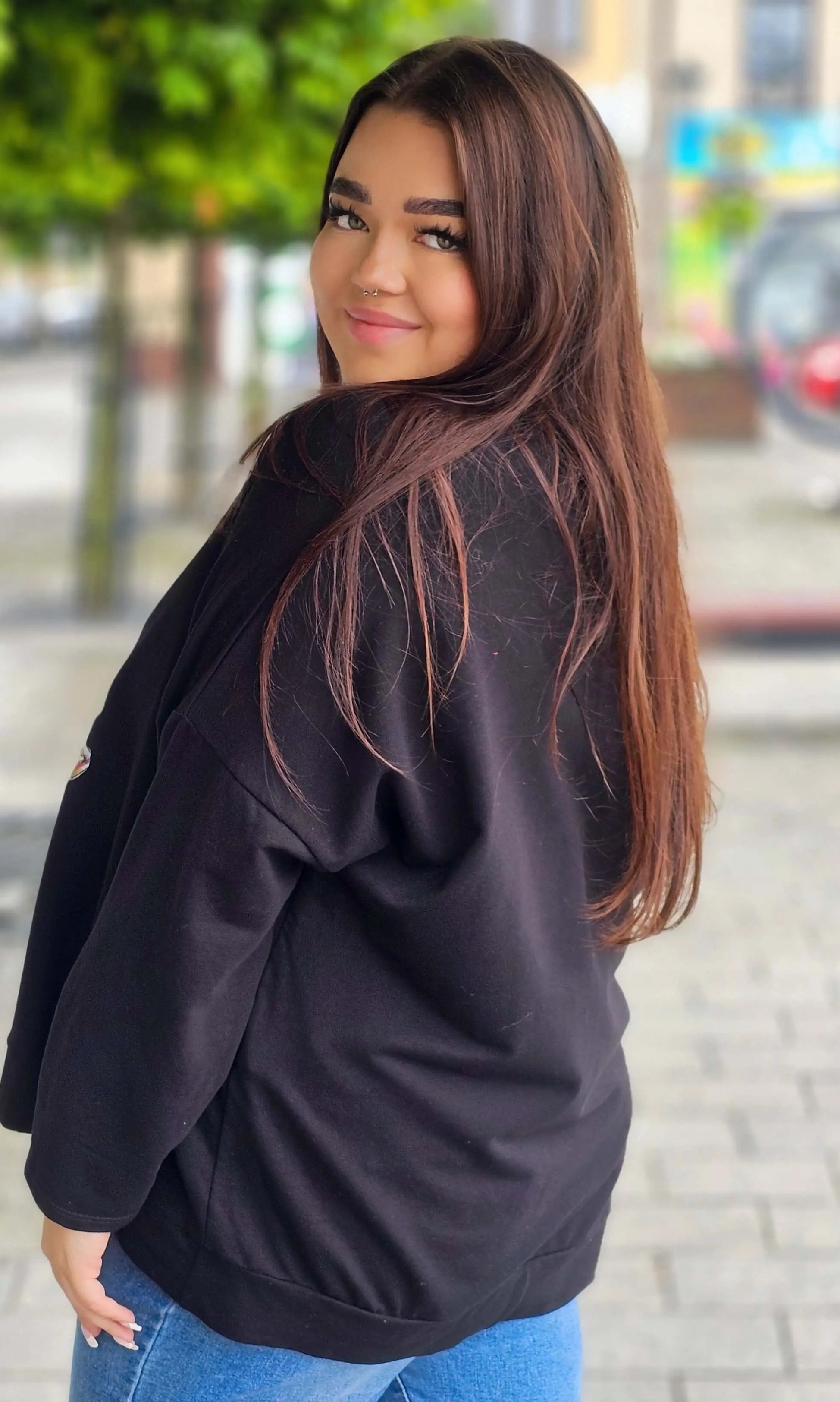 Bluza z nadrukiem misia Stylowa XL