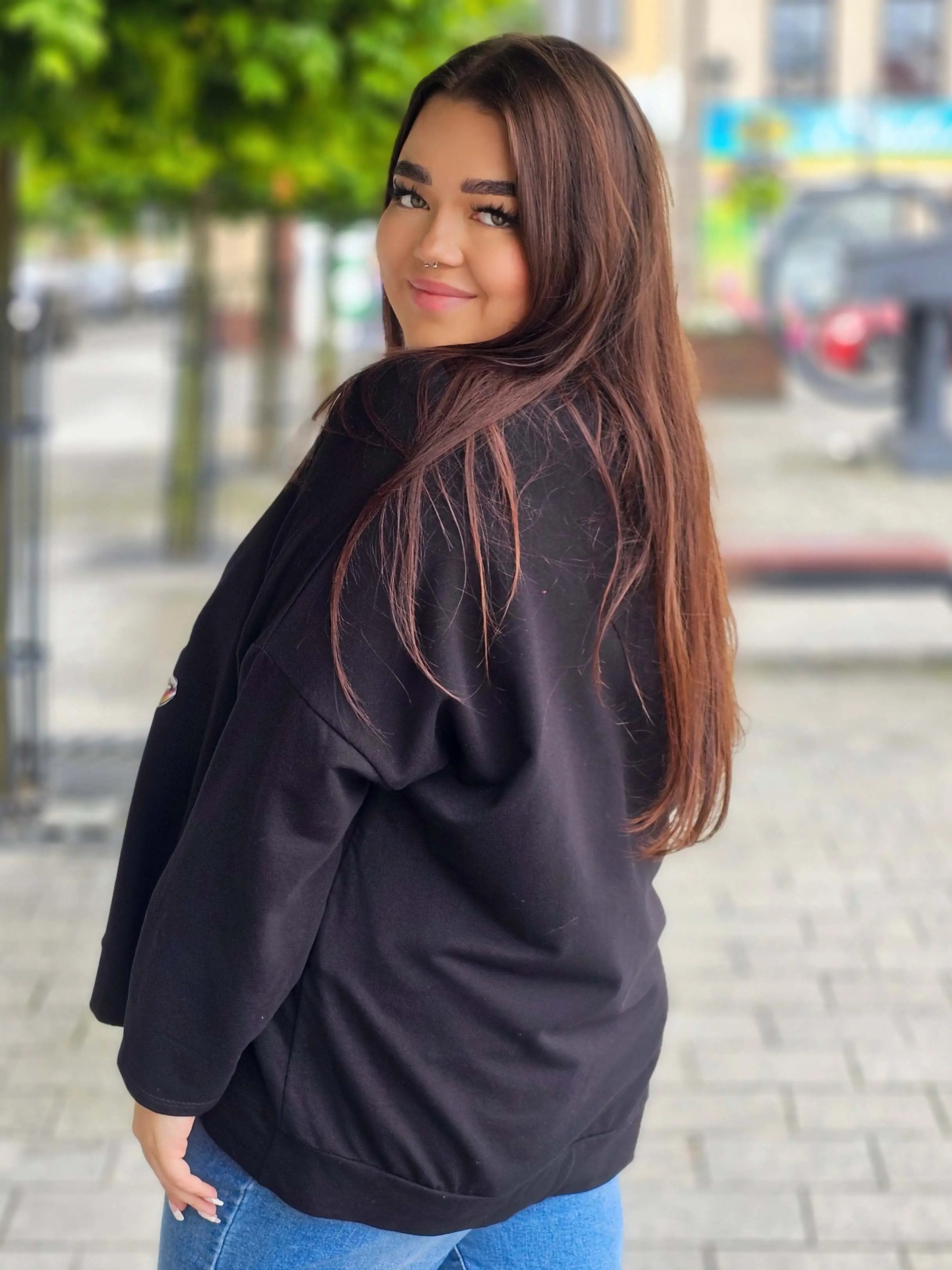 Bluza z nadrukiem misia Stylowa XL