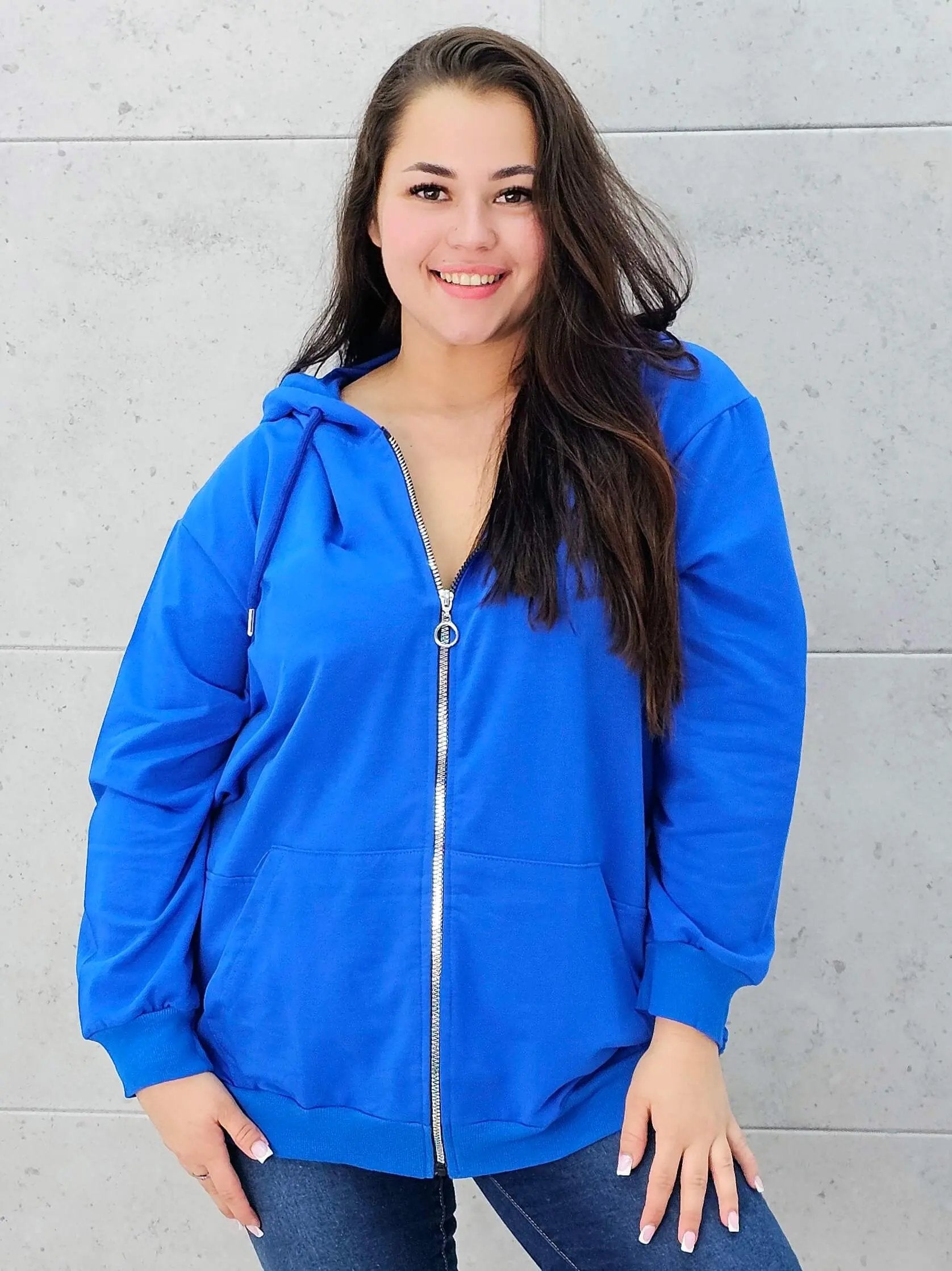 Bluza z zamkiem i kapturem Stylowa XL