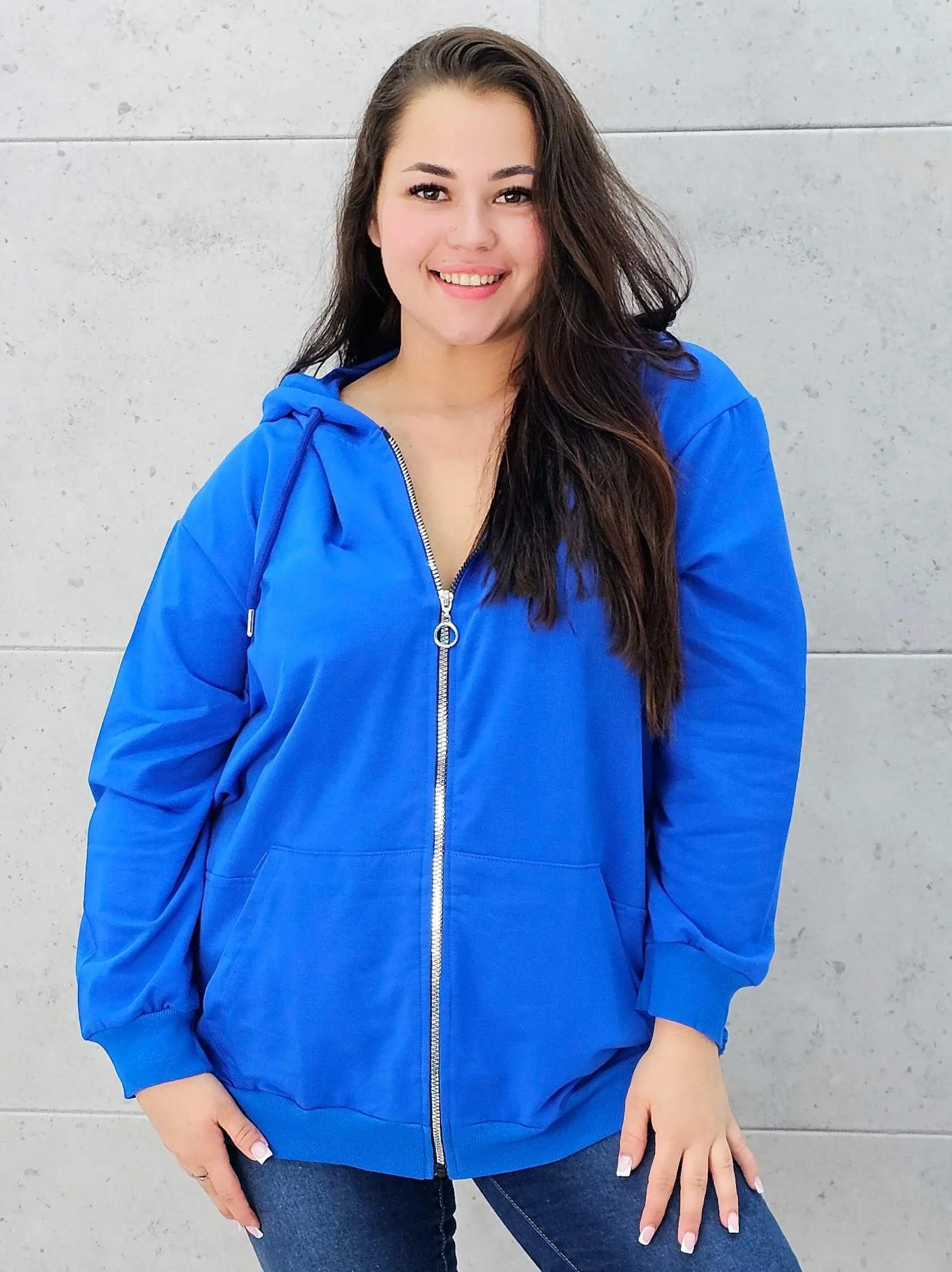 Bluza z zamkiem i kapturem Stylowa XL