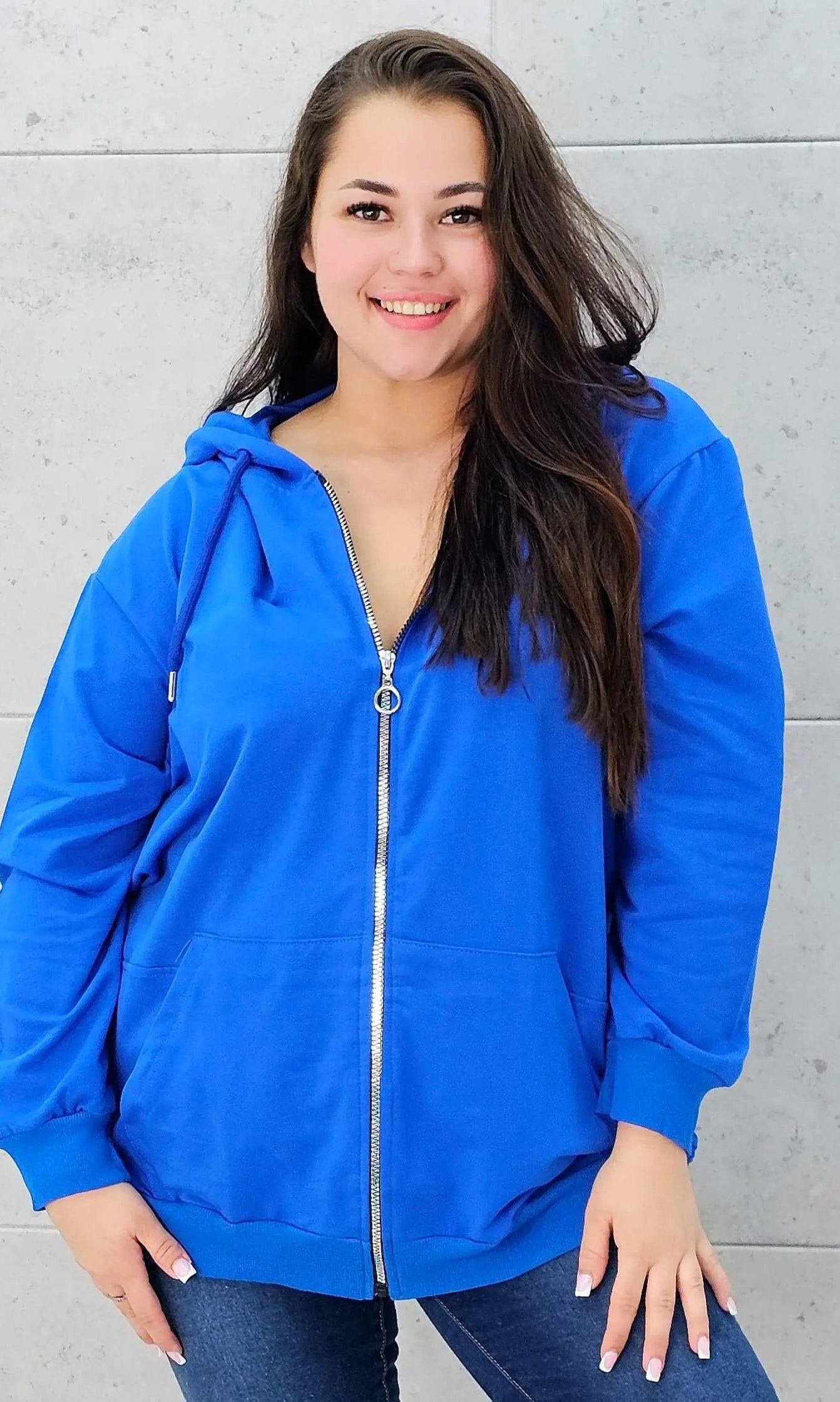 Bluza z zamkiem i kapturem Stylowa XL