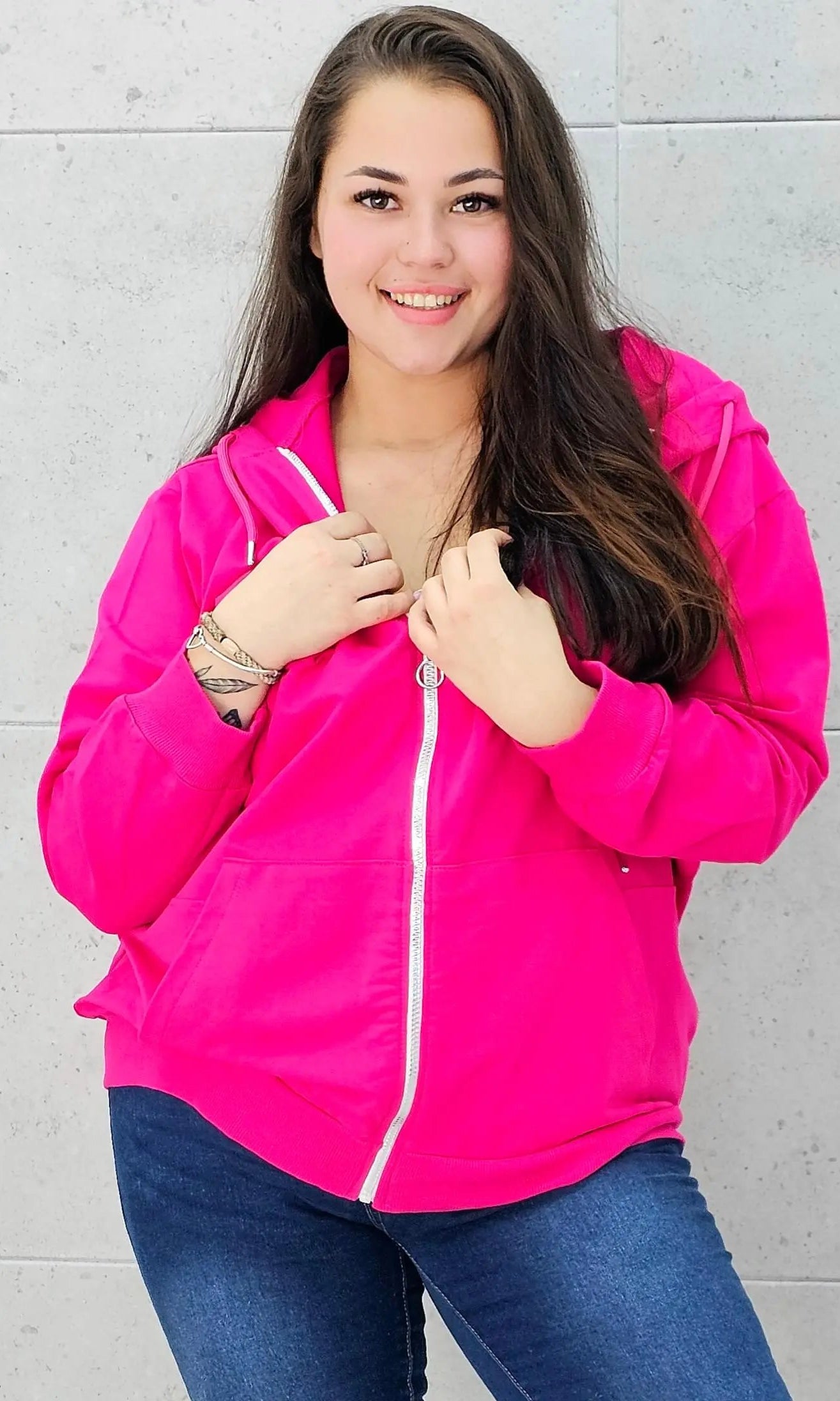 Bluza z zamkiem i kapturem Stylowa XL