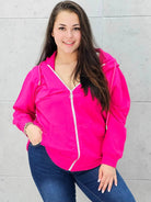 Bluza z zamkiem i kapturem Stylowa XL