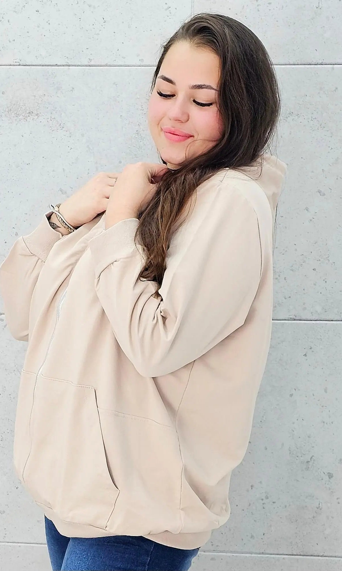 Bluza z zamkiem i kapturem Stylowa XL