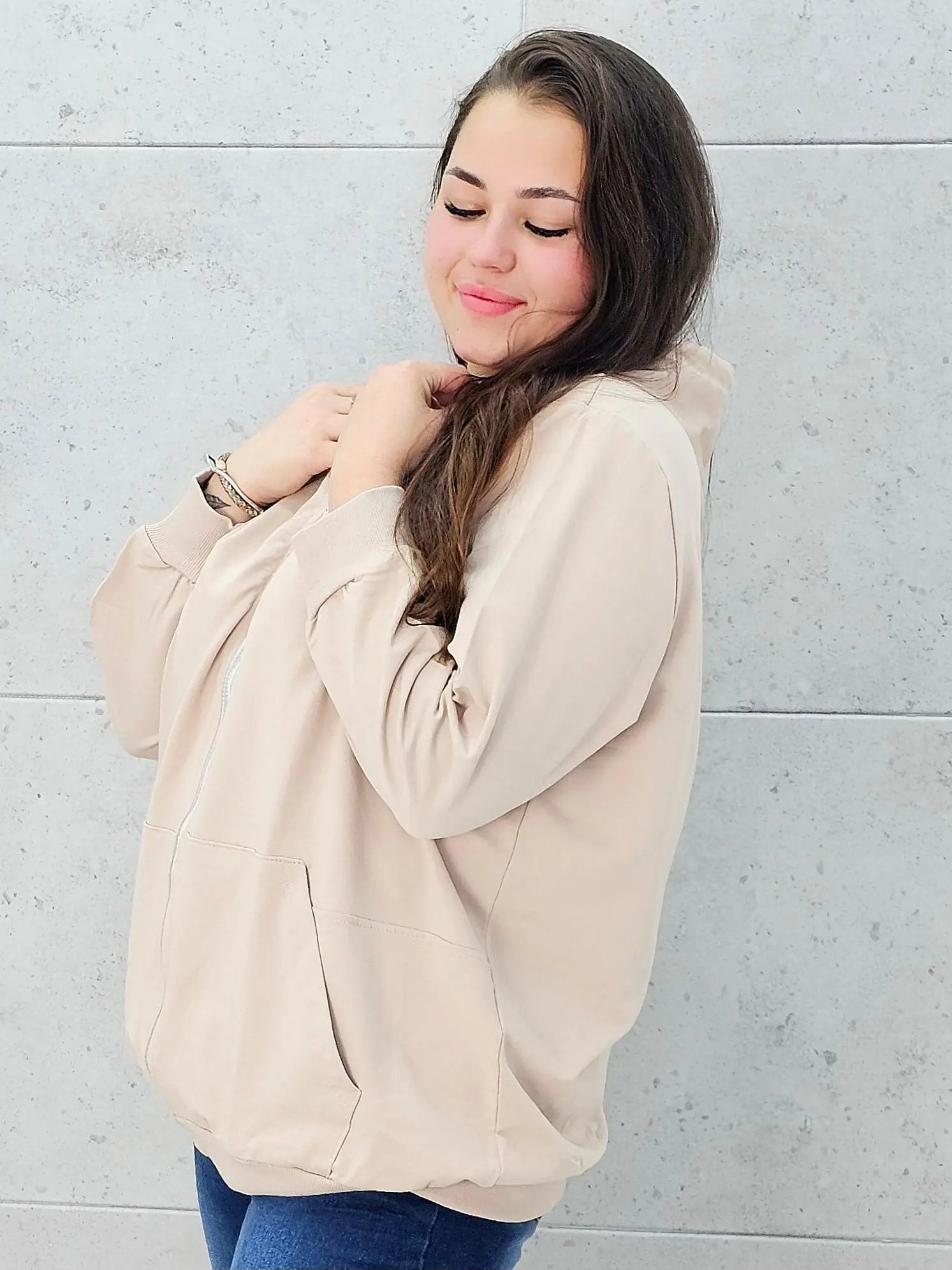 Bluza z zamkiem i kapturem Stylowa XL