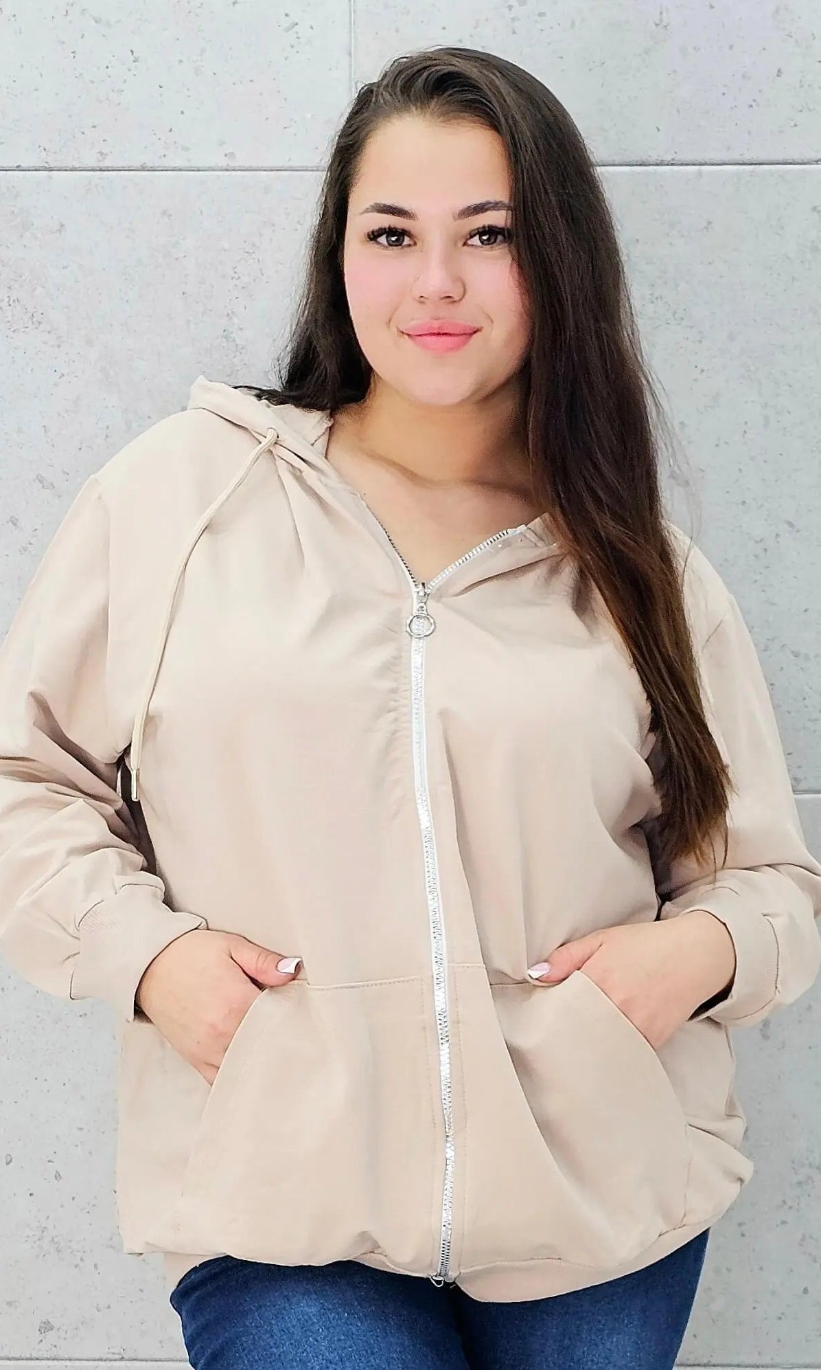 Bluza z zamkiem i kapturem Stylowa XL