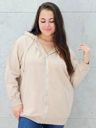 Bluza z zamkiem i kapturem Stylowa XL