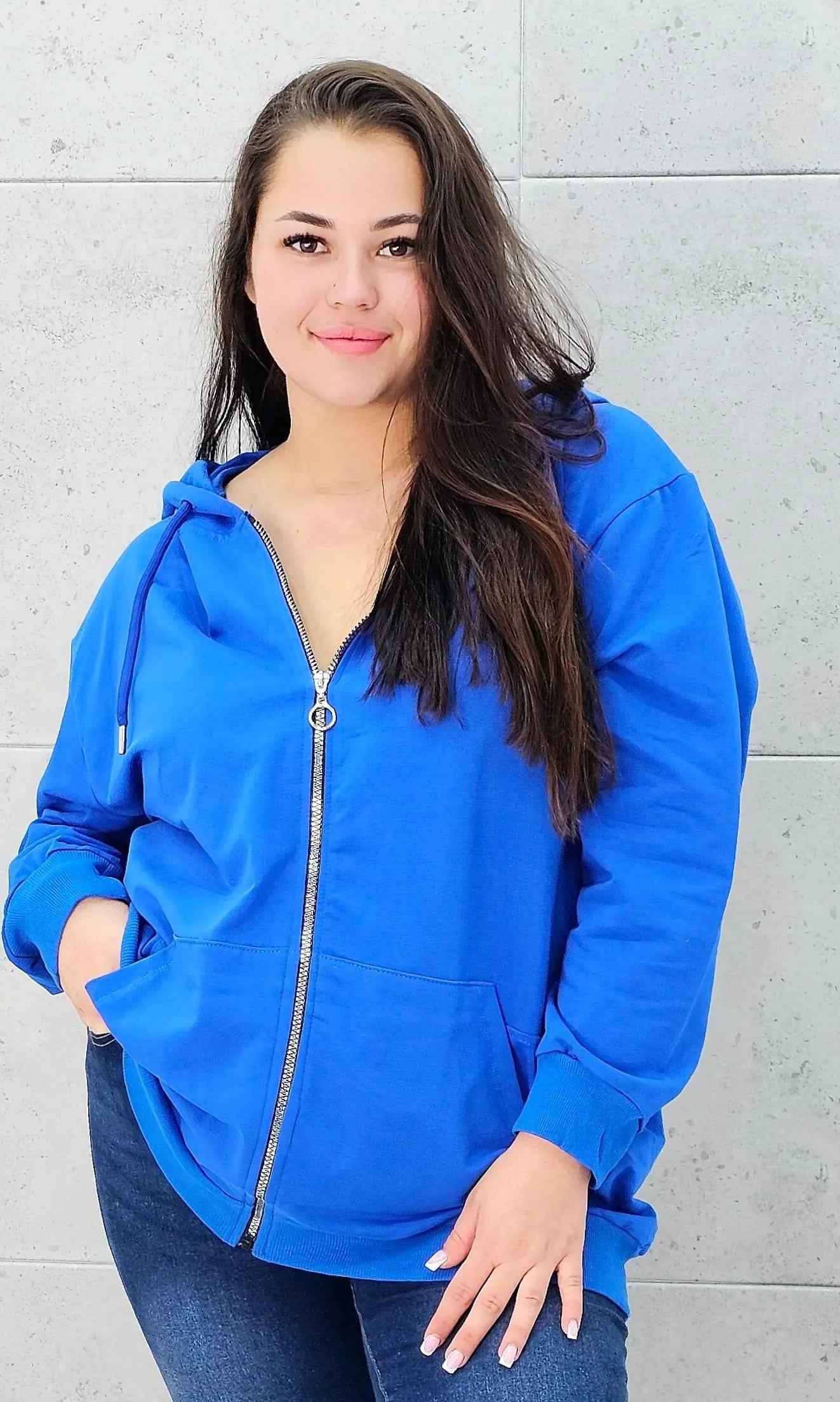 Bluza z zamkiem i kapturem Stylowa XL