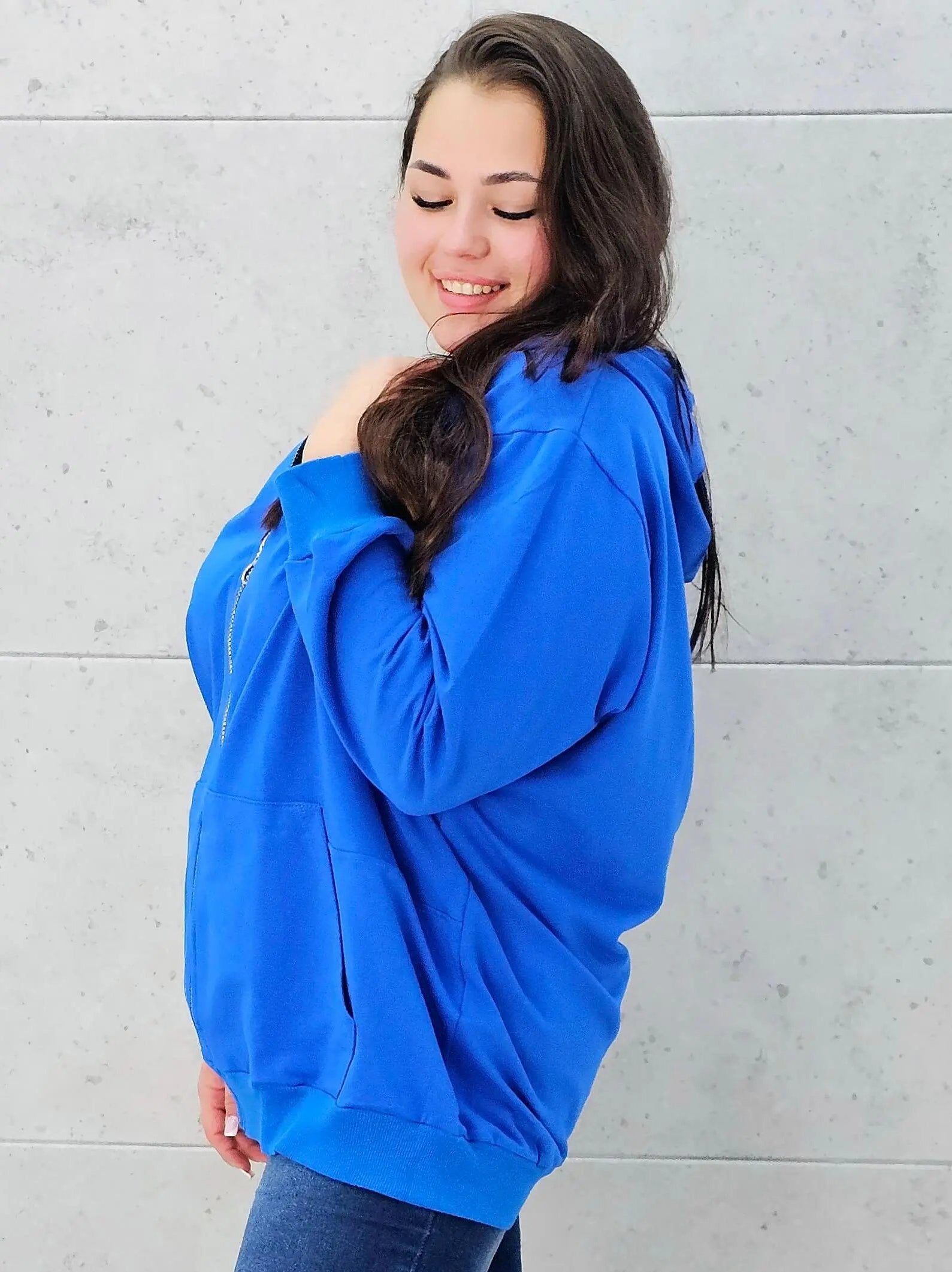 Bluza z zamkiem i kapturem Stylowa XL