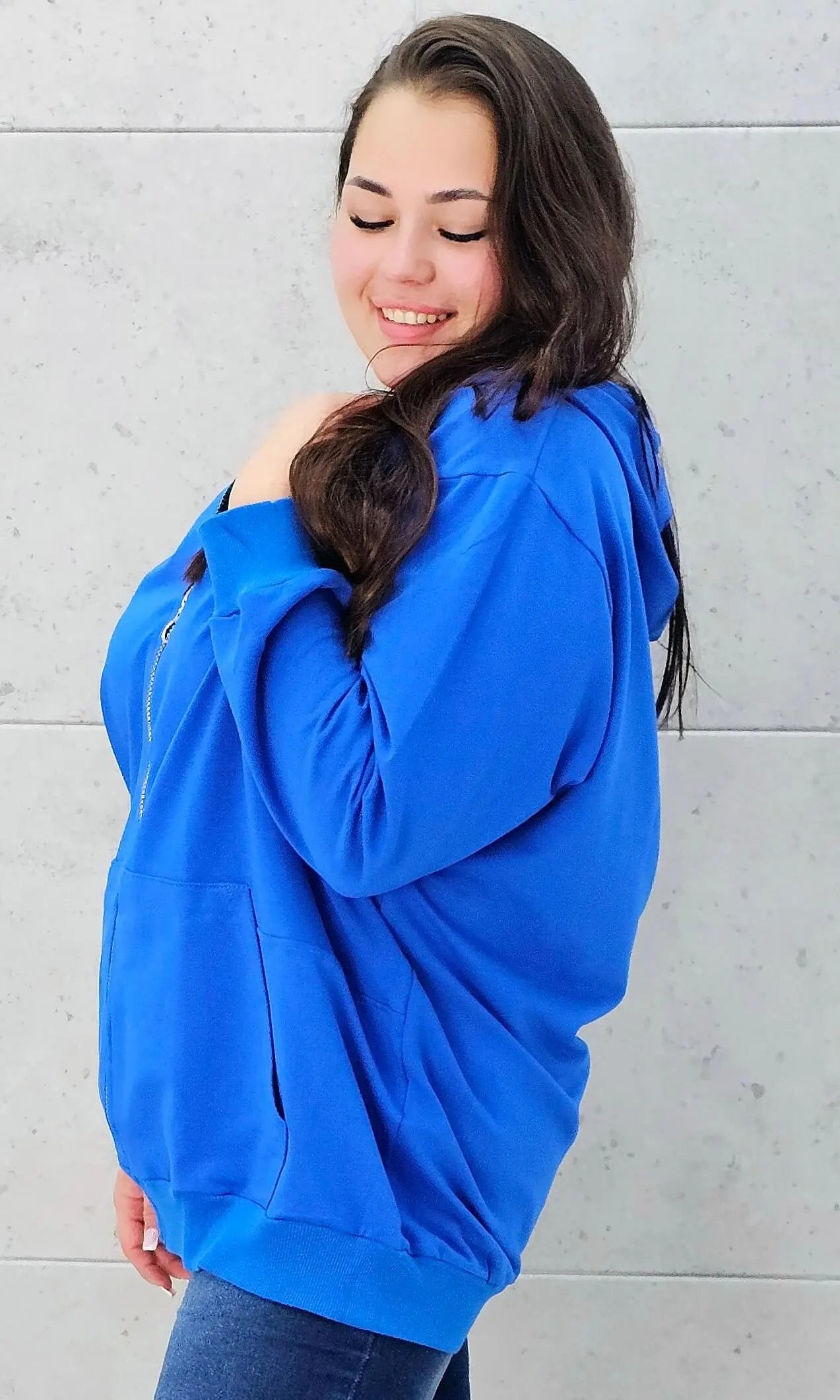 Bluza z zamkiem i kapturem Stylowa XL