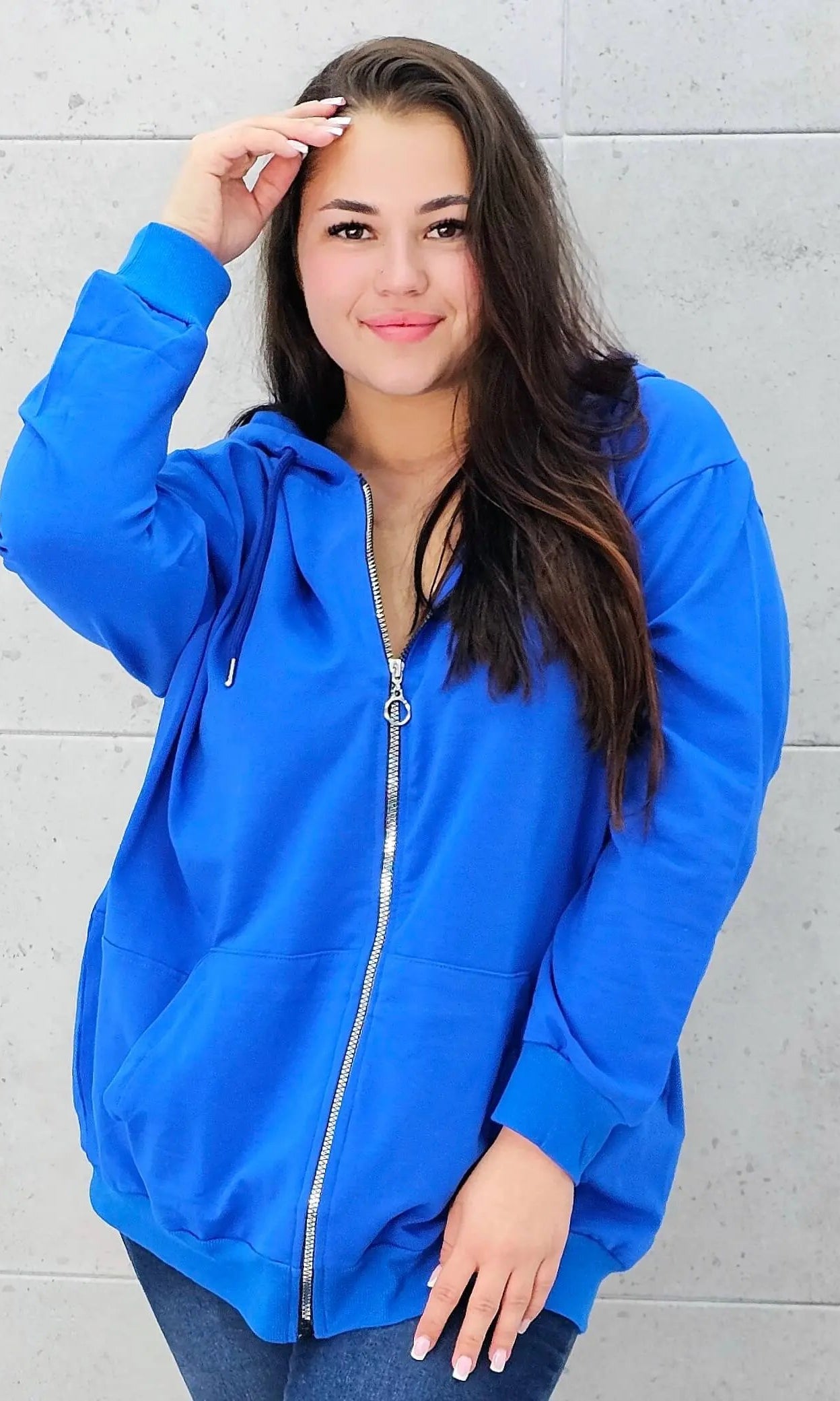 Bluza z zamkiem i kapturem Stylowa XL