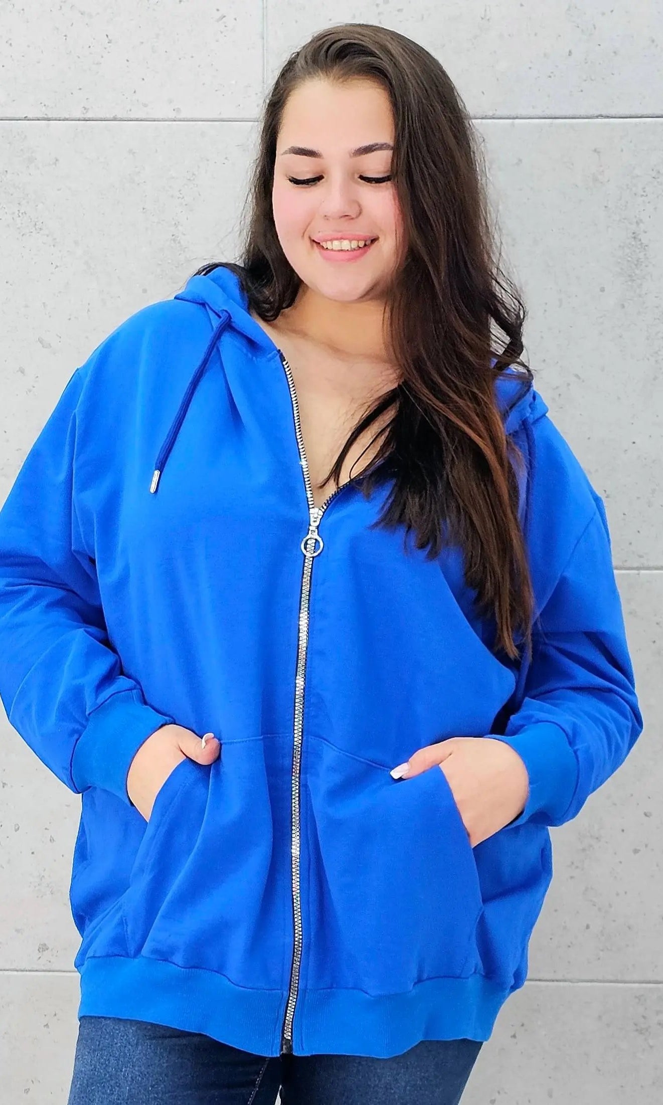 Bluza z zamkiem i kapturem Stylowa XL