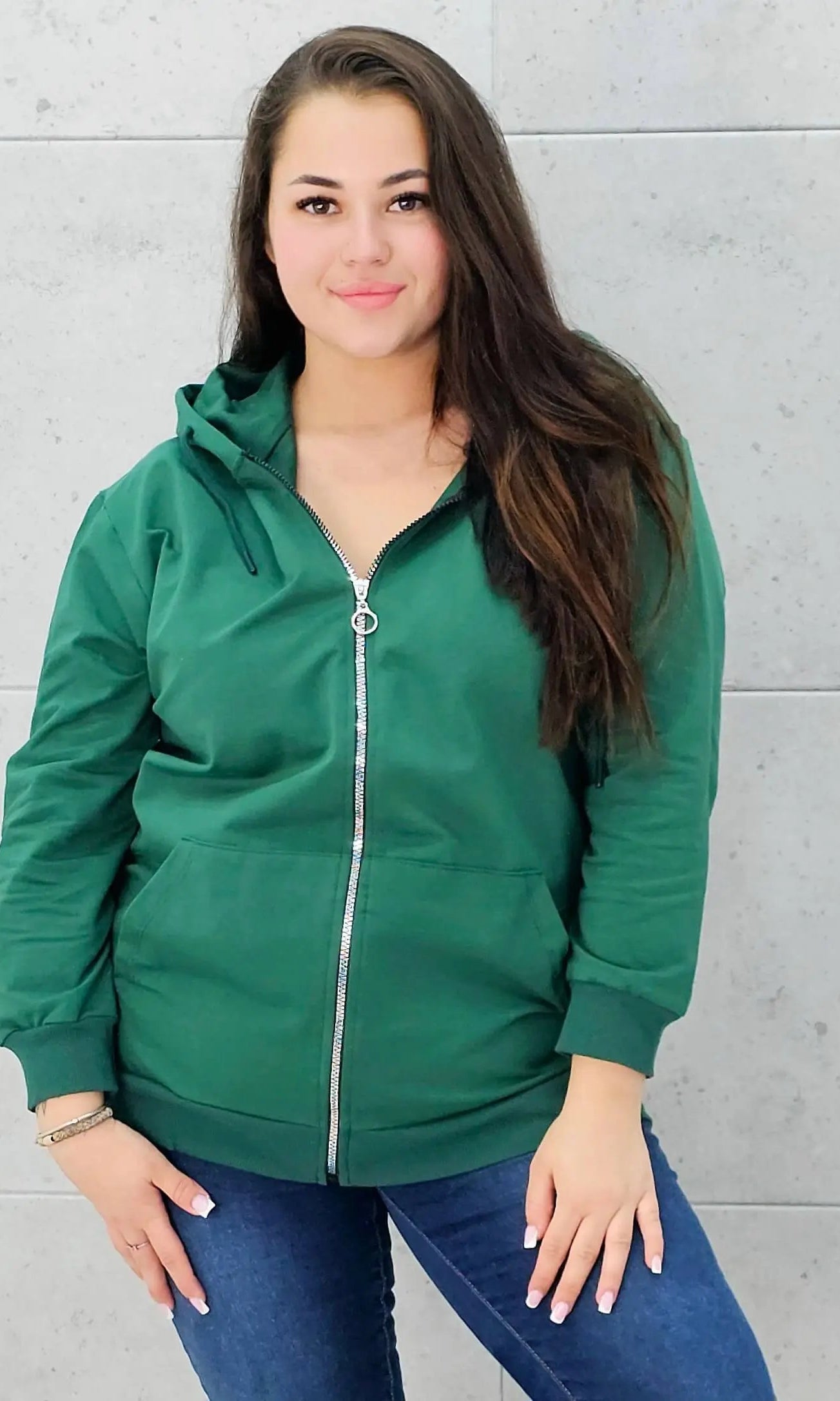 Bluza z zamkiem i kapturem Stylowa XL