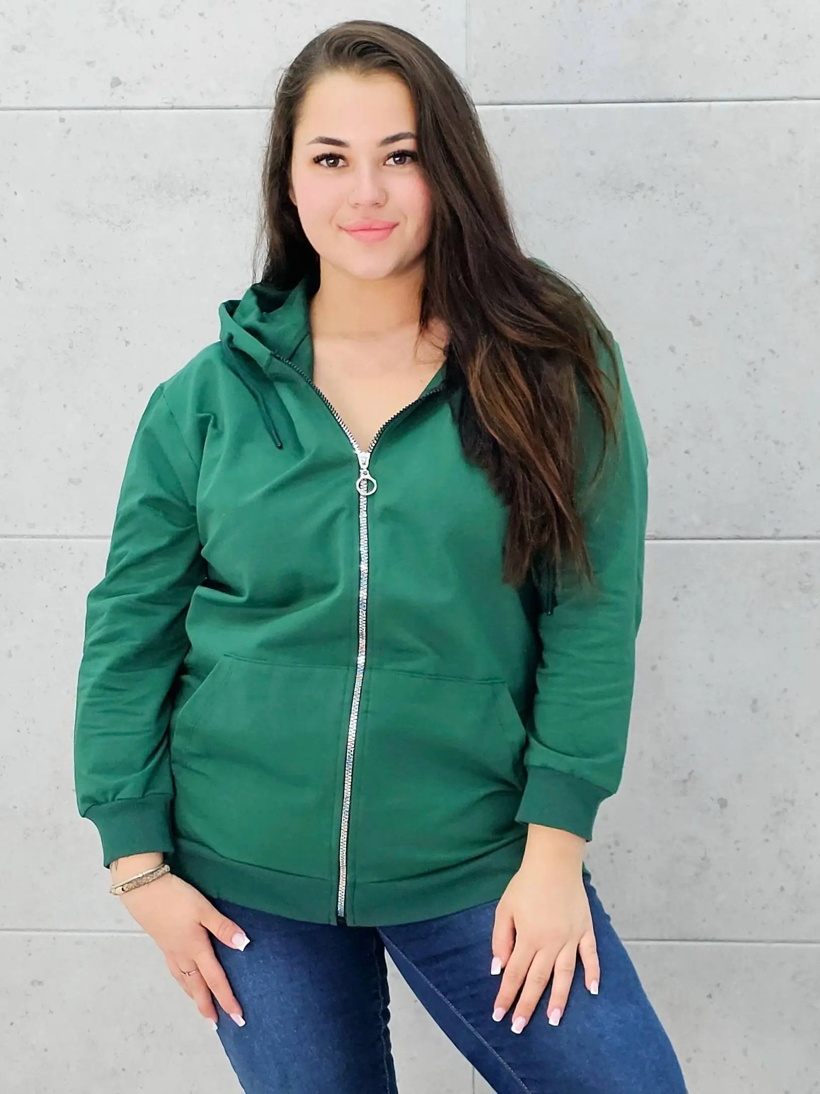 Bluza z zamkiem i kapturem Stylowa XL