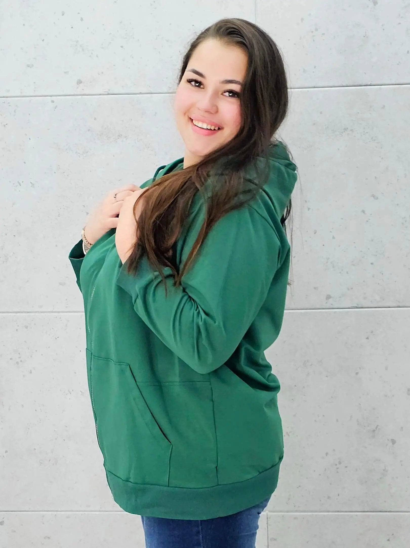 Bluza z zamkiem i kapturem Stylowa XL