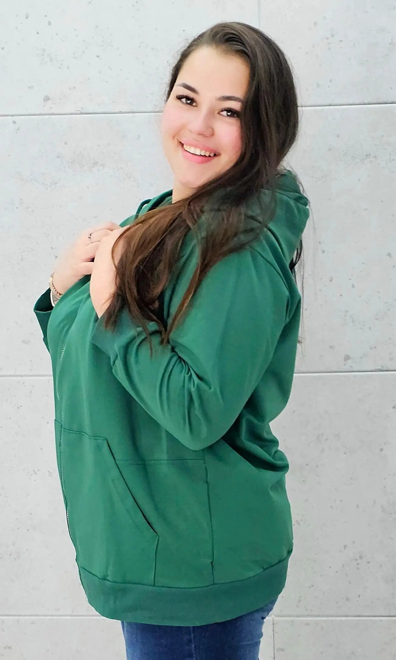 Bluza z zamkiem i kapturem Stylowa XL