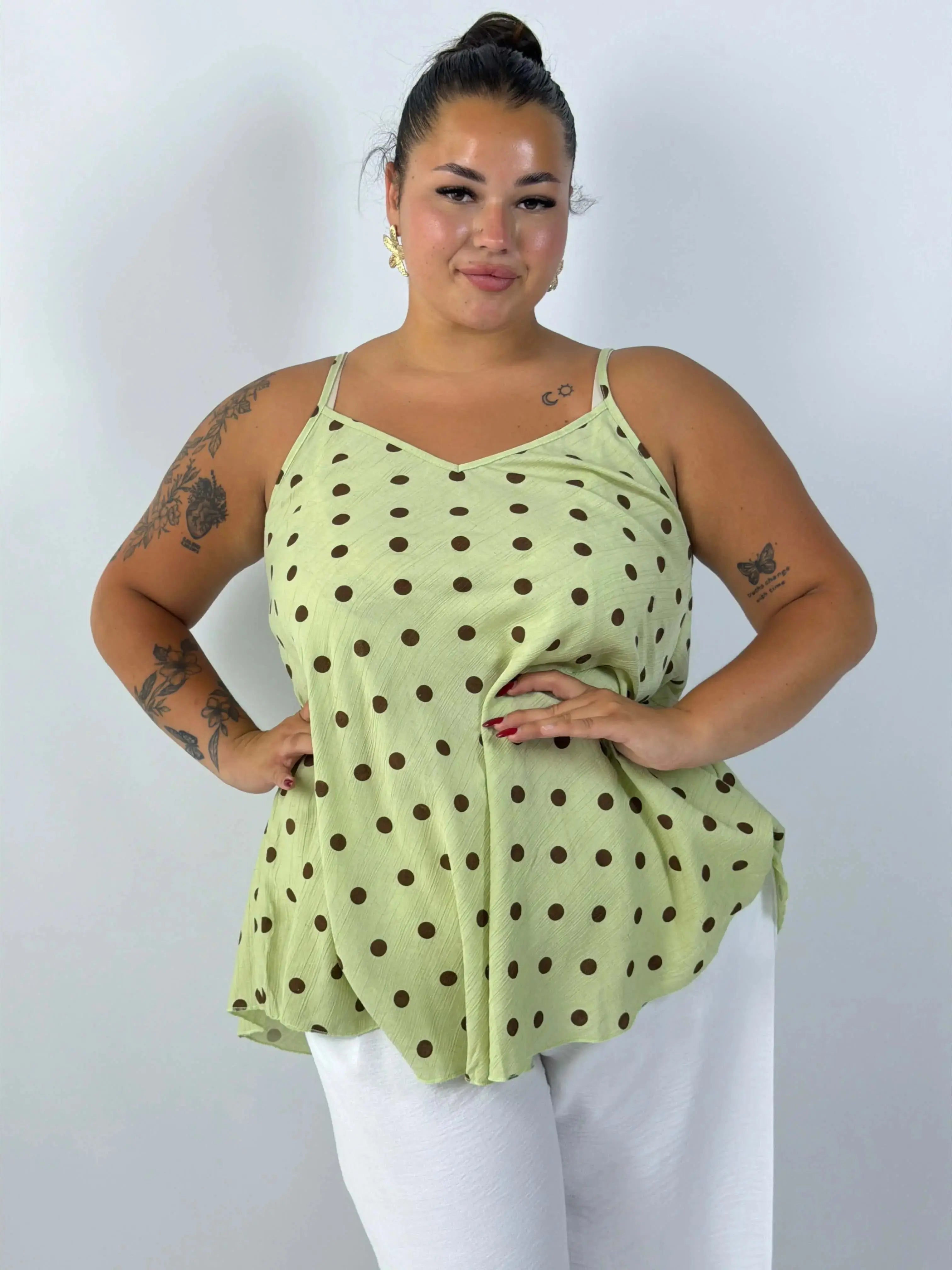 Bluzka Plus Size bez rękawów – lekka bluzka damska XXL Stylowa XL