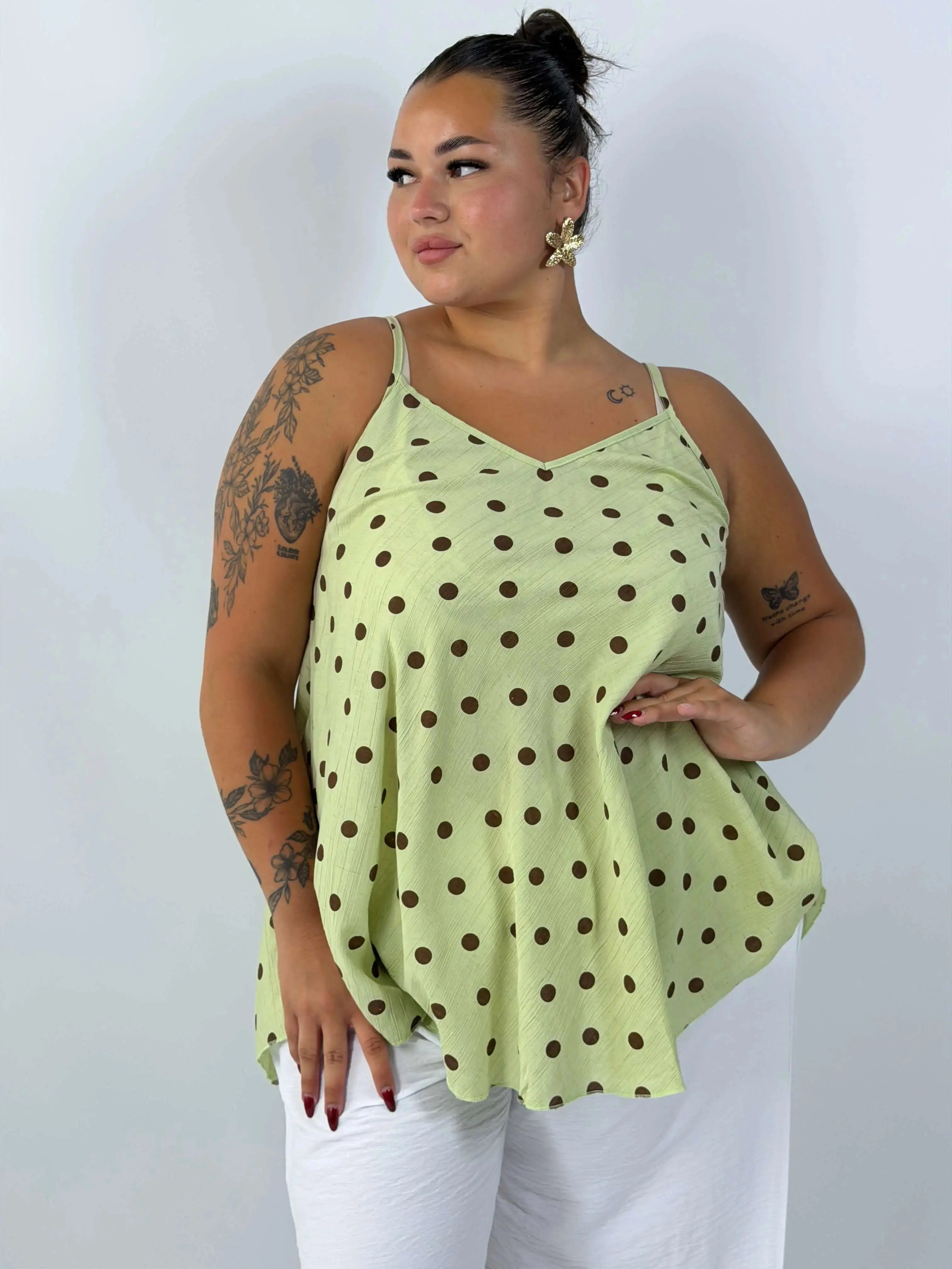 Bluzka Plus Size bez rękawów – lekka bluzka damska XXL Stylowa XL