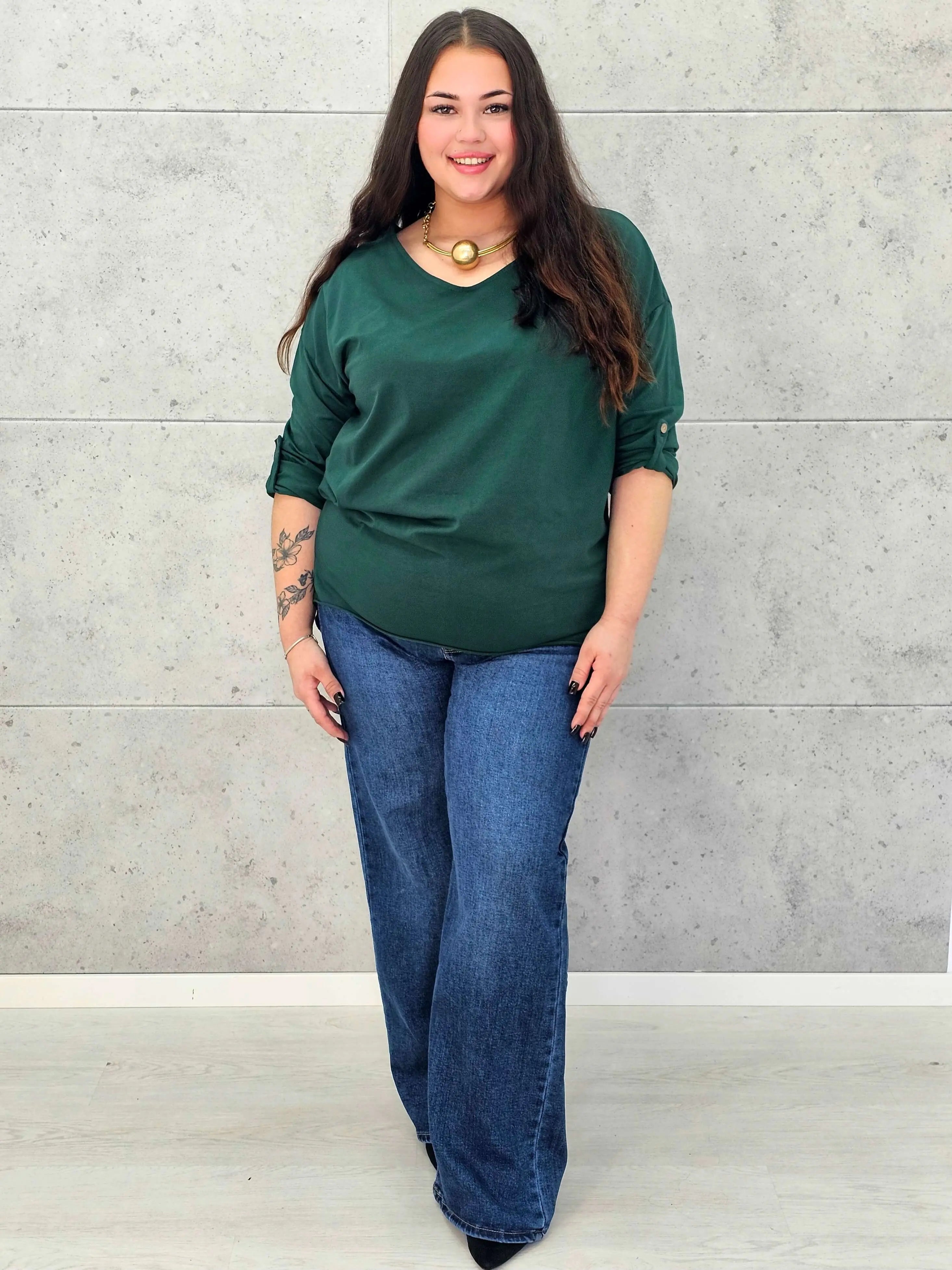 Bluzka Plus Size z Wiązaniem StylowaXL – Wygoda i Subtelna Elegancja dla Kobiet XXL - Stylowa XL