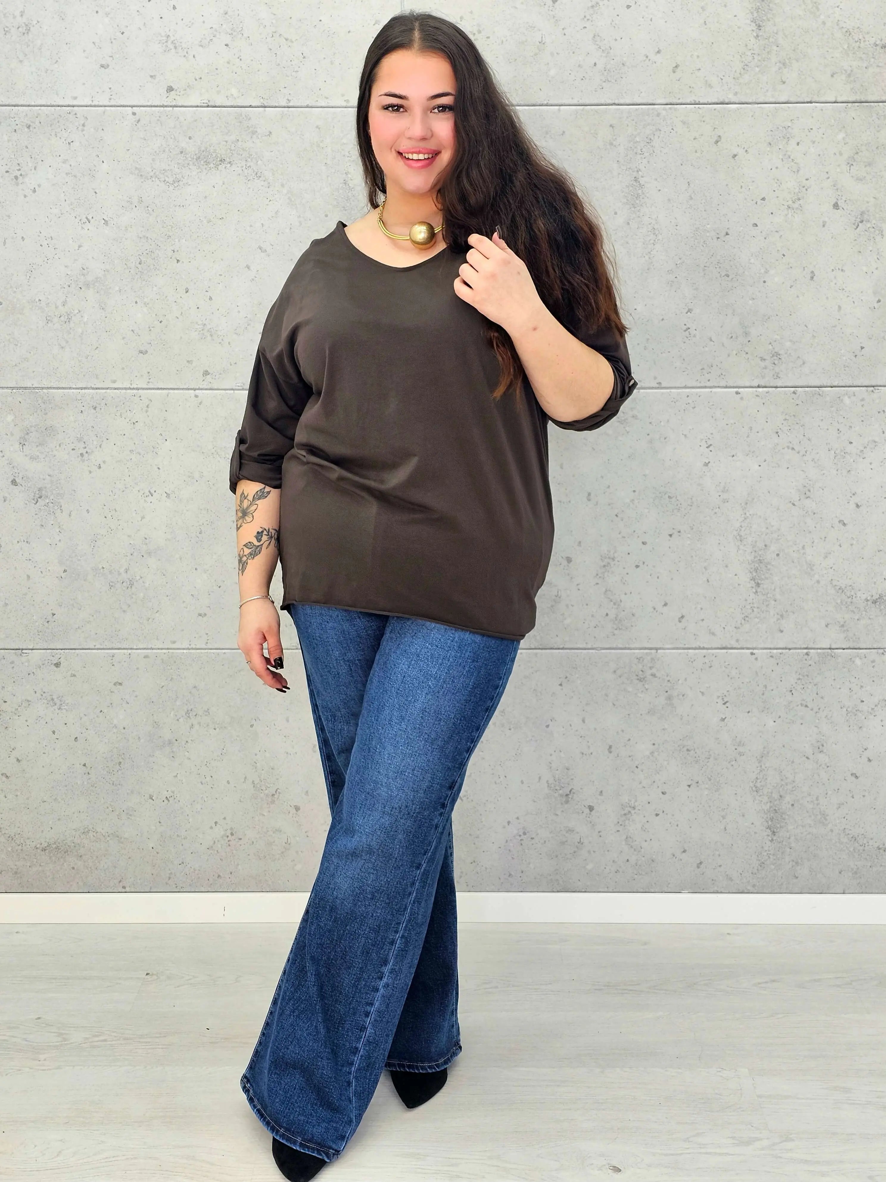 Bluzka Plus Size z Wiązaniem StylowaXL – Wygoda i Subtelna Elegancja dla Kobiet XXL - Stylowa XL