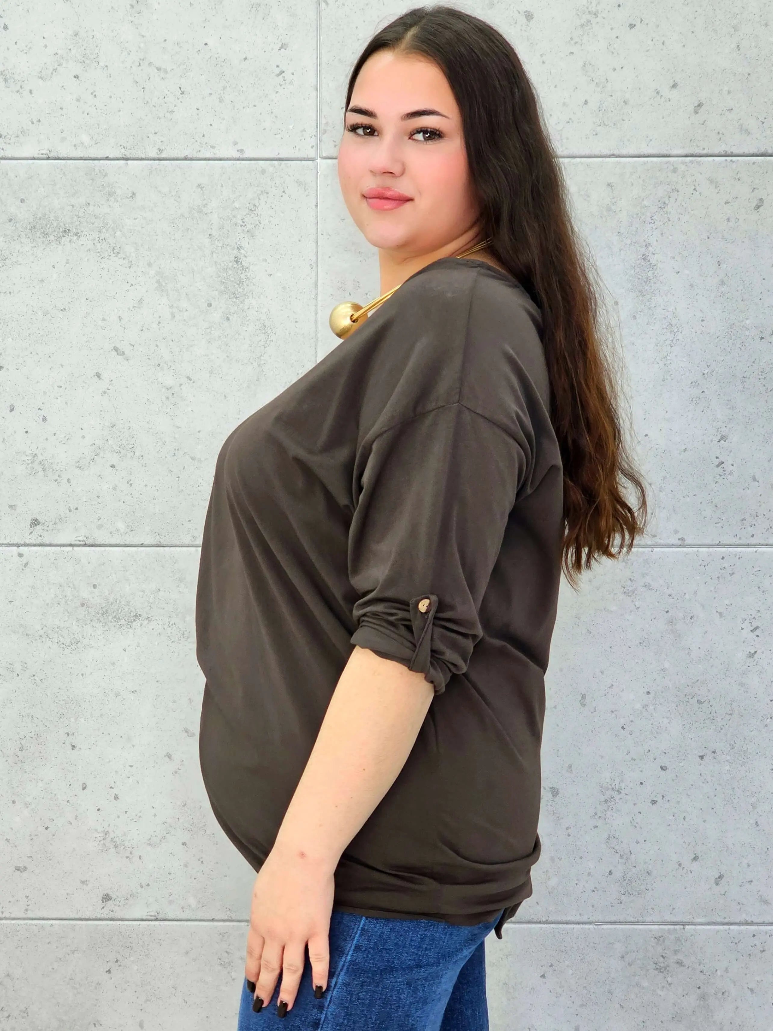 Bluzka Plus Size z Wiązaniem StylowaXL – Wygoda i Subtelna Elegancja dla Kobiet XXL - Stylowa XL