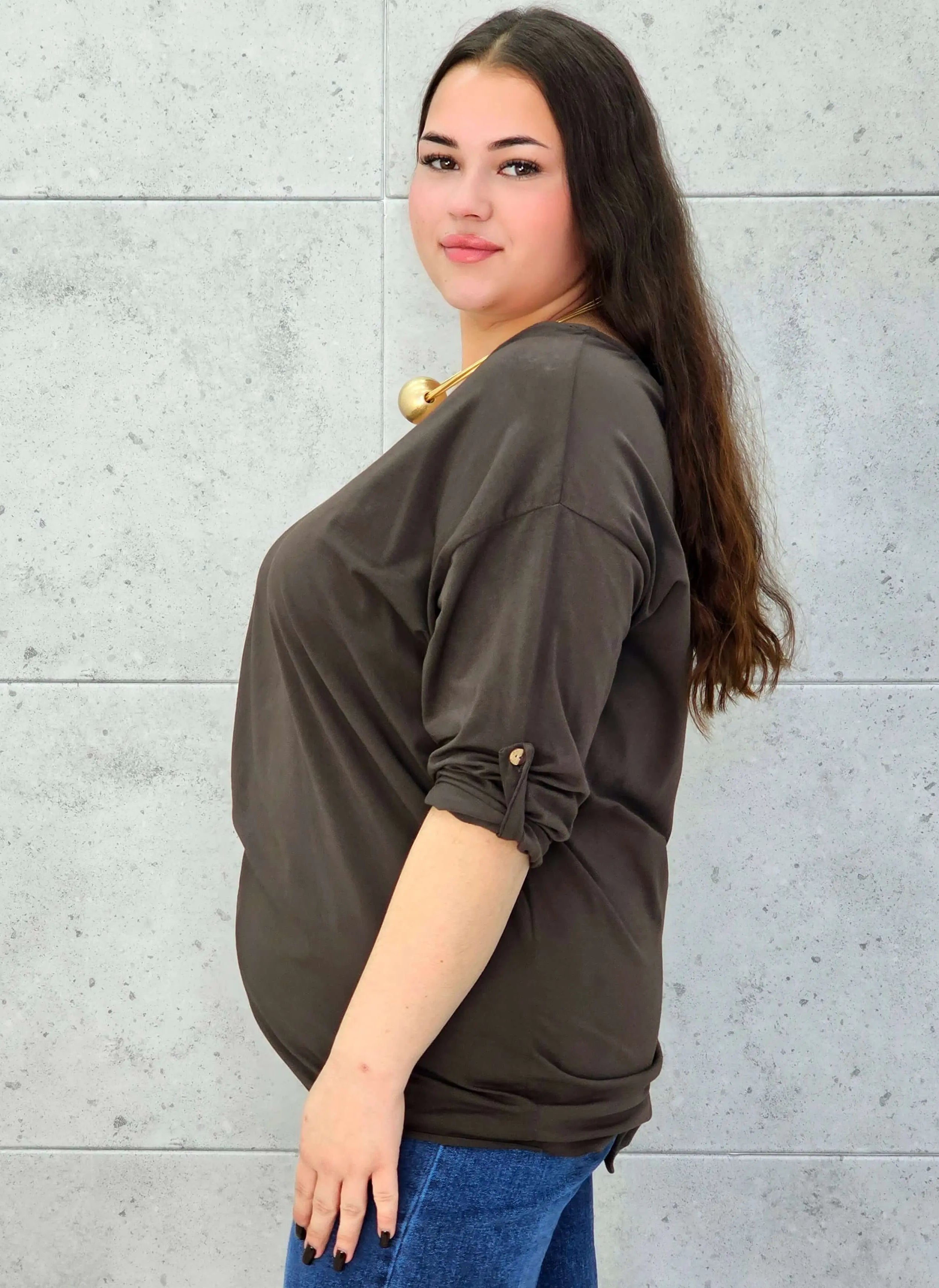 Bluzka Plus Size z Wiązaniem StylowaXL – Wygoda i Subtelna Elegancja dla Kobiet XXL - Stylowa XL