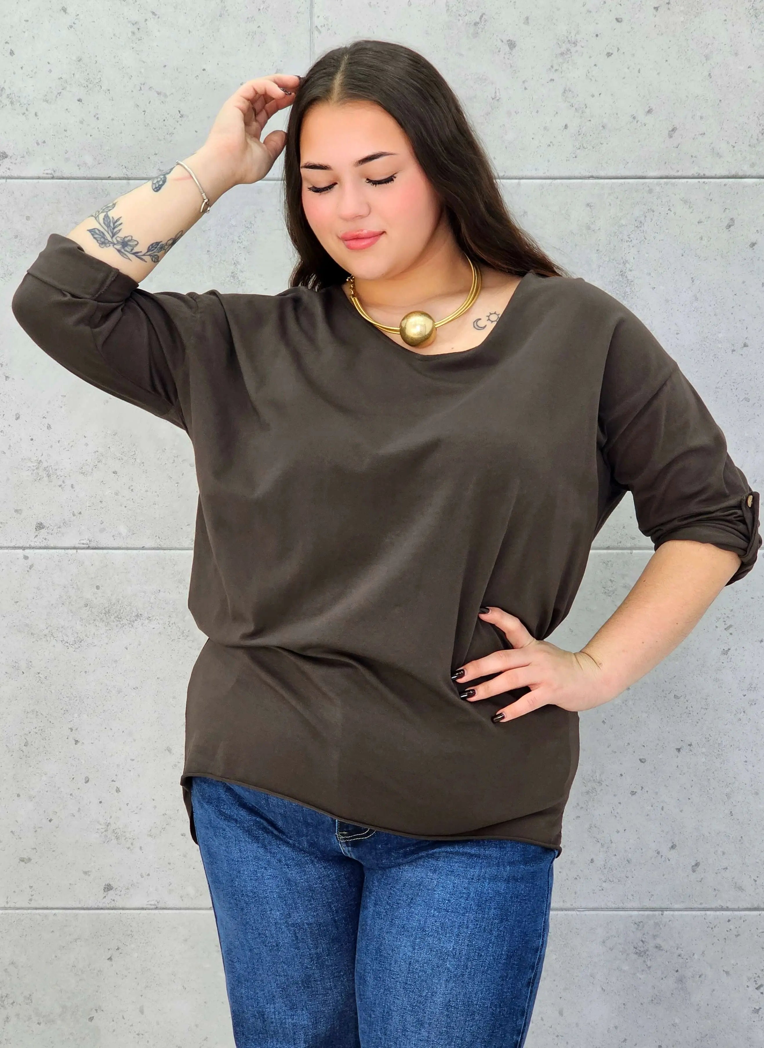 Bluzka Plus Size z Wiązaniem StylowaXL – Wygoda i Subtelna Elegancja dla Kobiet XXL - Stylowa XL