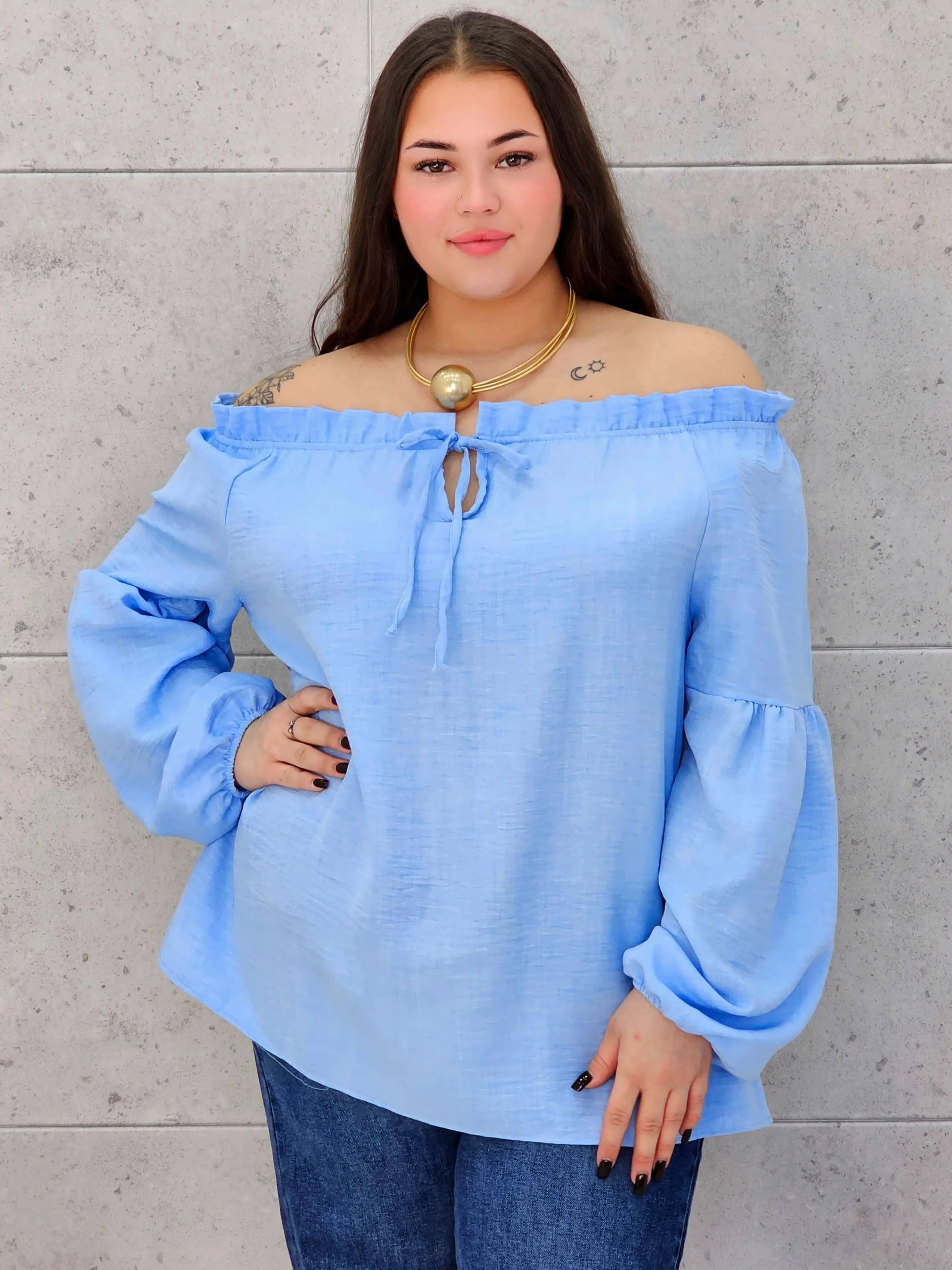 Bluzka hiszpanka plus size StylowaXL – kobiecy fason w wielu kolorach - Stylowa XL