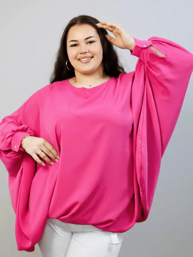Bluzka oversize plus size – efektowna bluzka XXL o luźnym kroju Stylowa XL