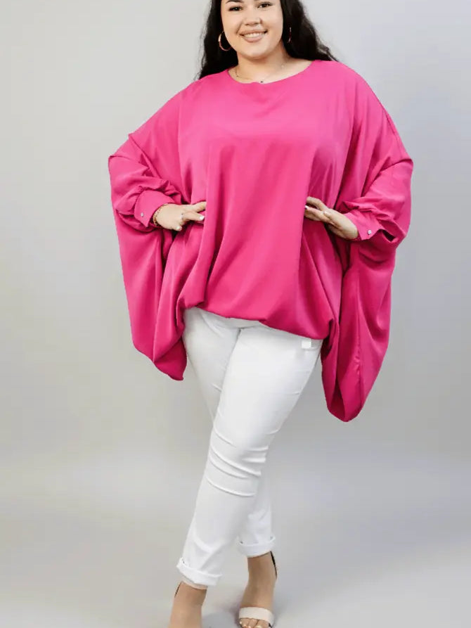 Bluzka oversize plus size – efektowna bluzka XXL o luźnym kroju Stylowa XL