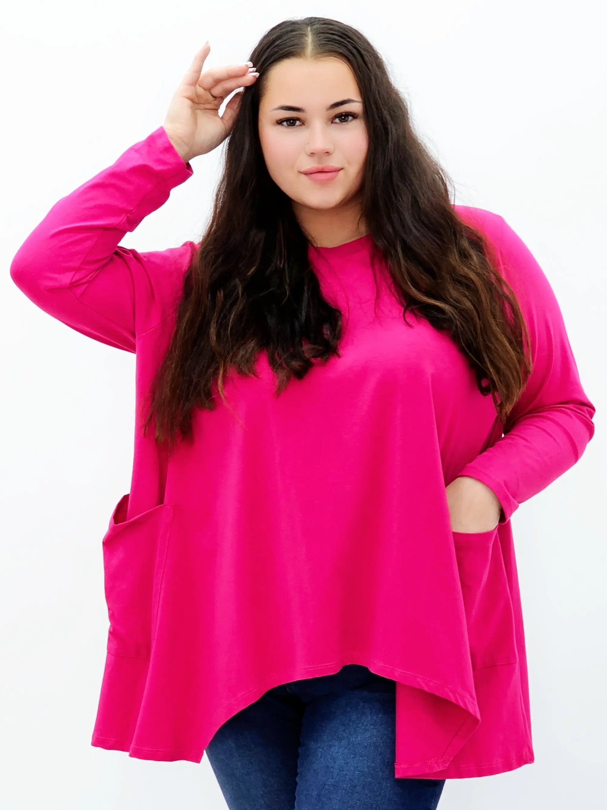 Bluzka oversize z kieszeniami Stylowa XL