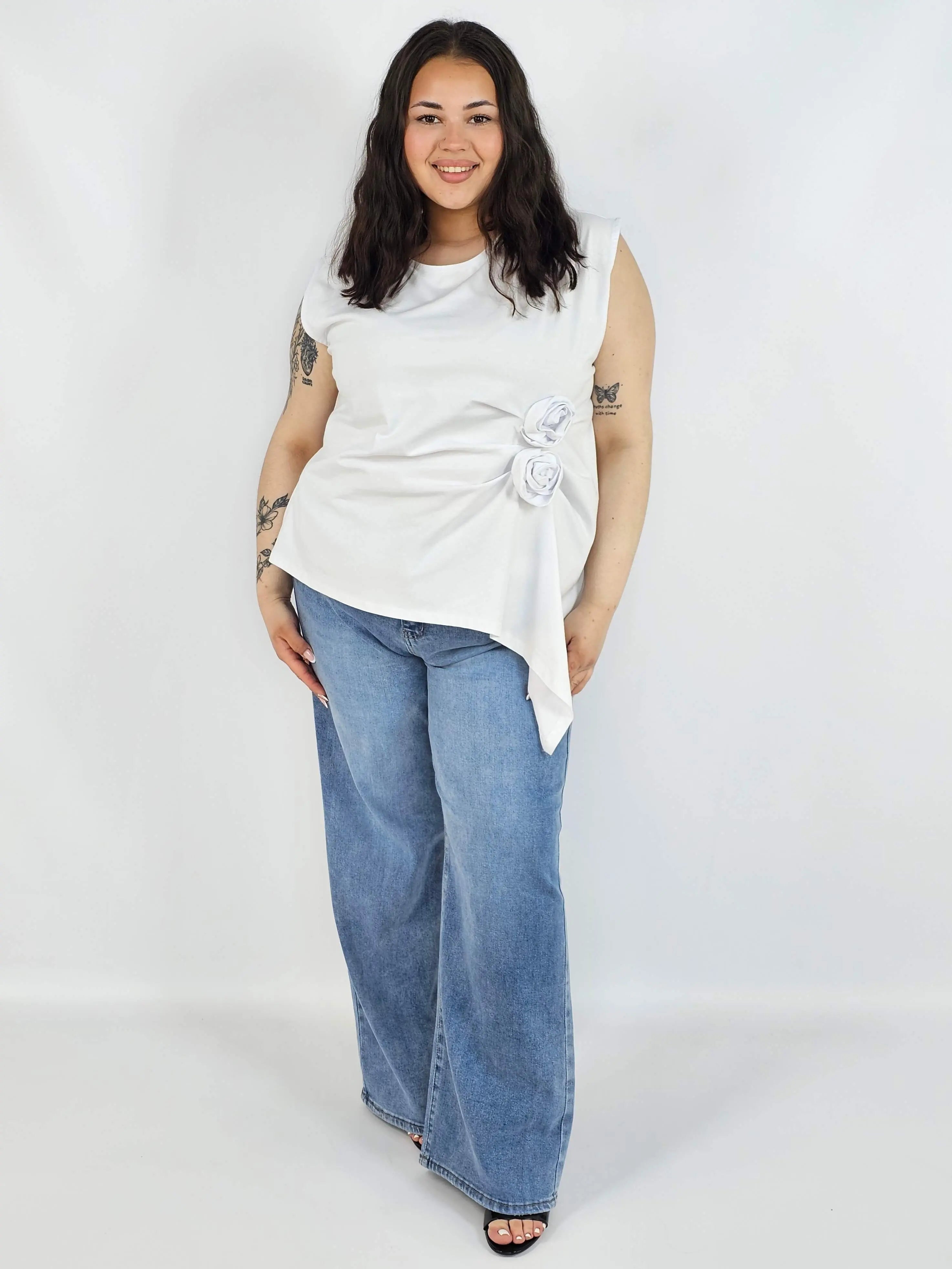 Bluzka plus size XXL elegancka – idealna pod marynarkę i na wyjątkowe okazje Stylowa XL