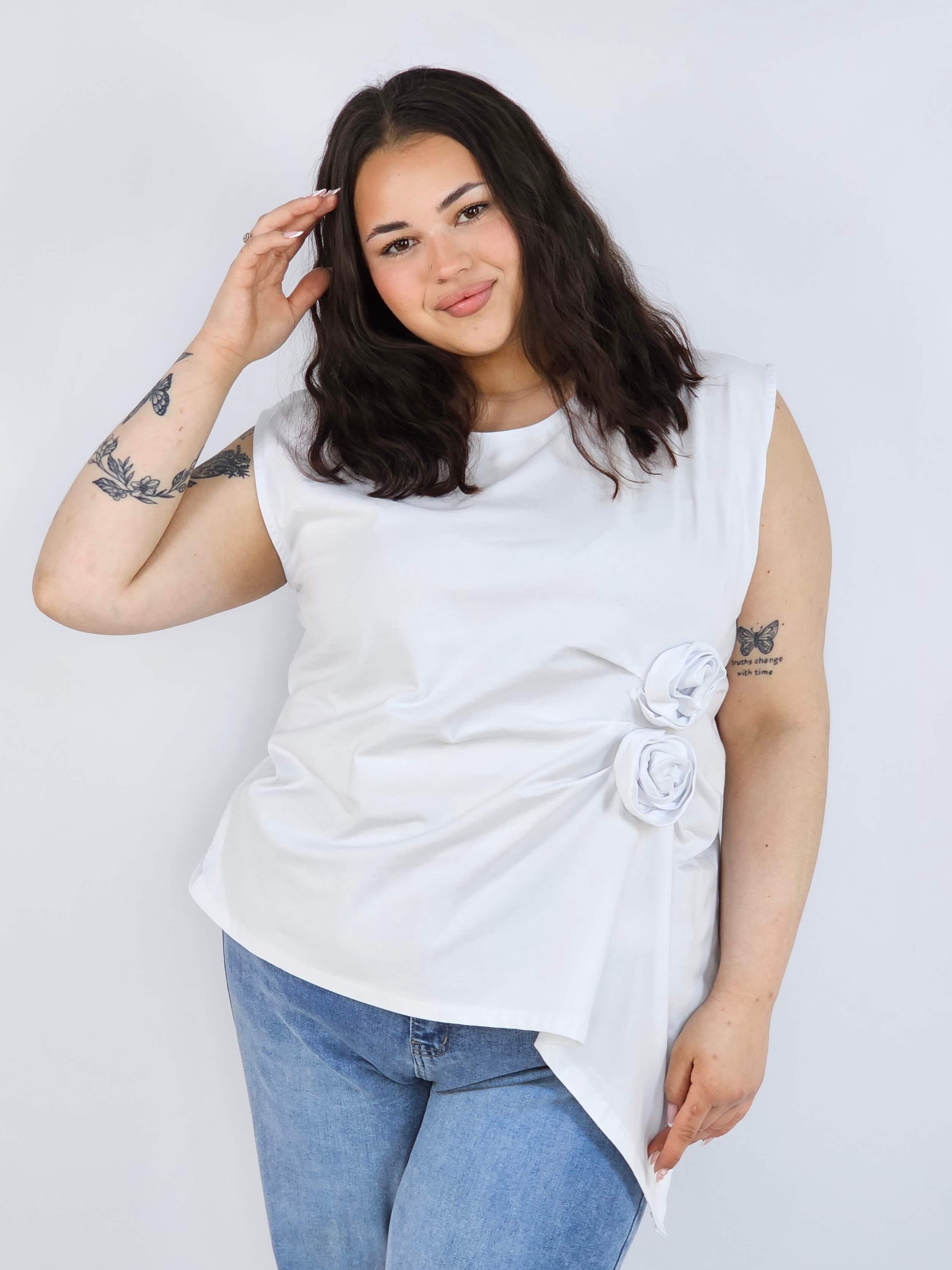 Bluzka plus size XXL elegancka – idealna pod marynarkę i na wyjątkowe okazje Stylowa XL