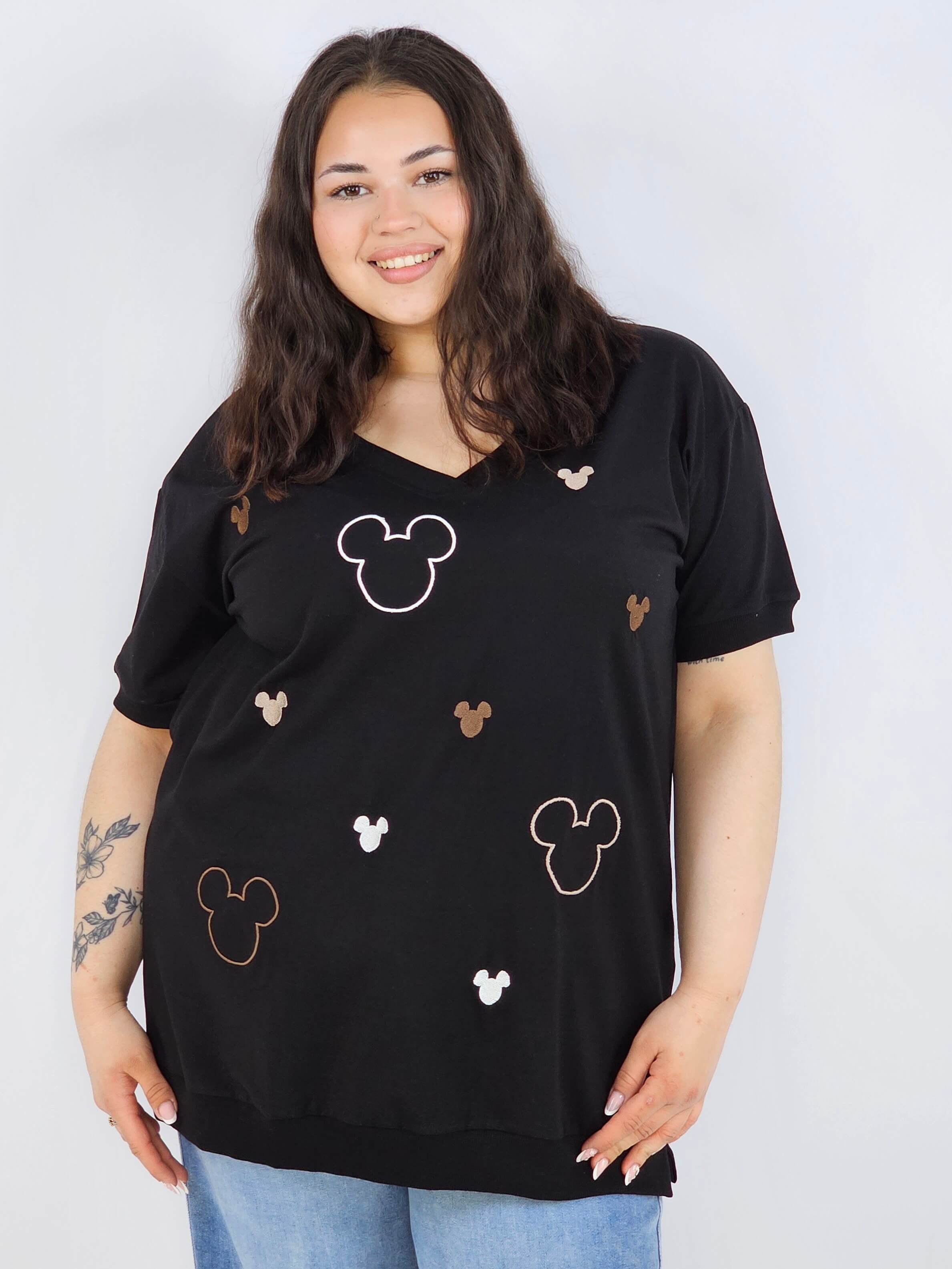 Bluzka plus size XXL z dekoltem V – modna i wygodna Stylowa XL