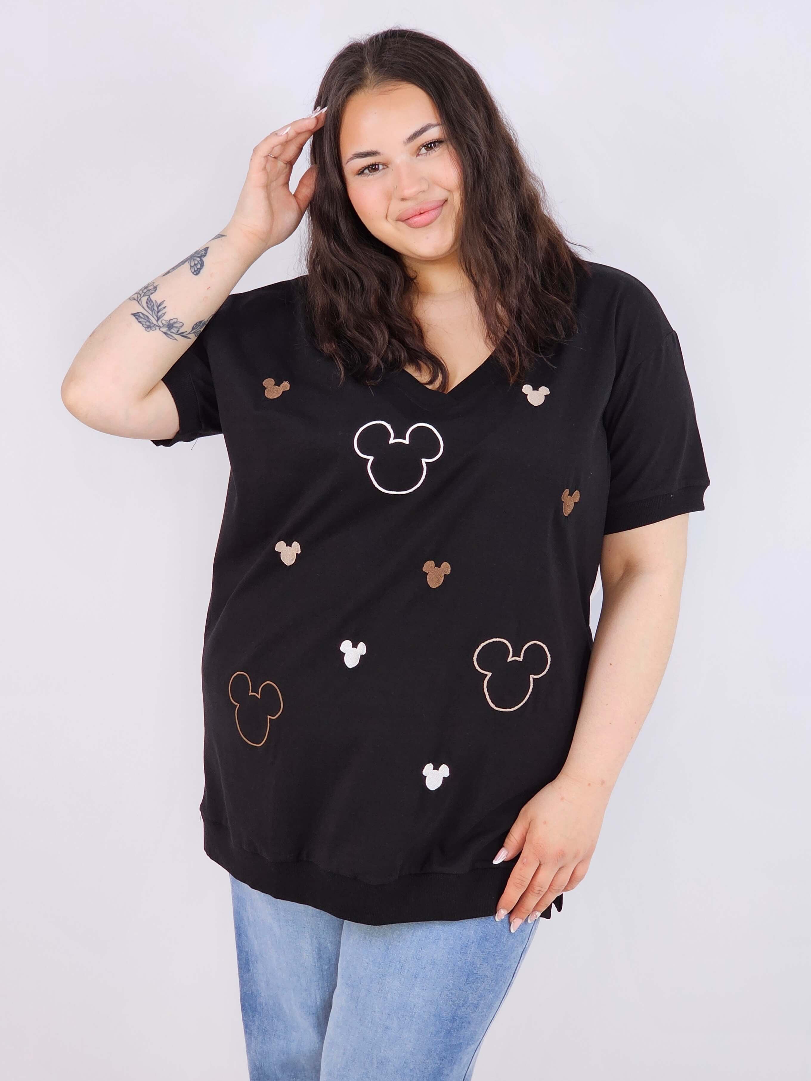 Bluzka plus size XXL z dekoltem V – modna i wygodna Stylowa XL