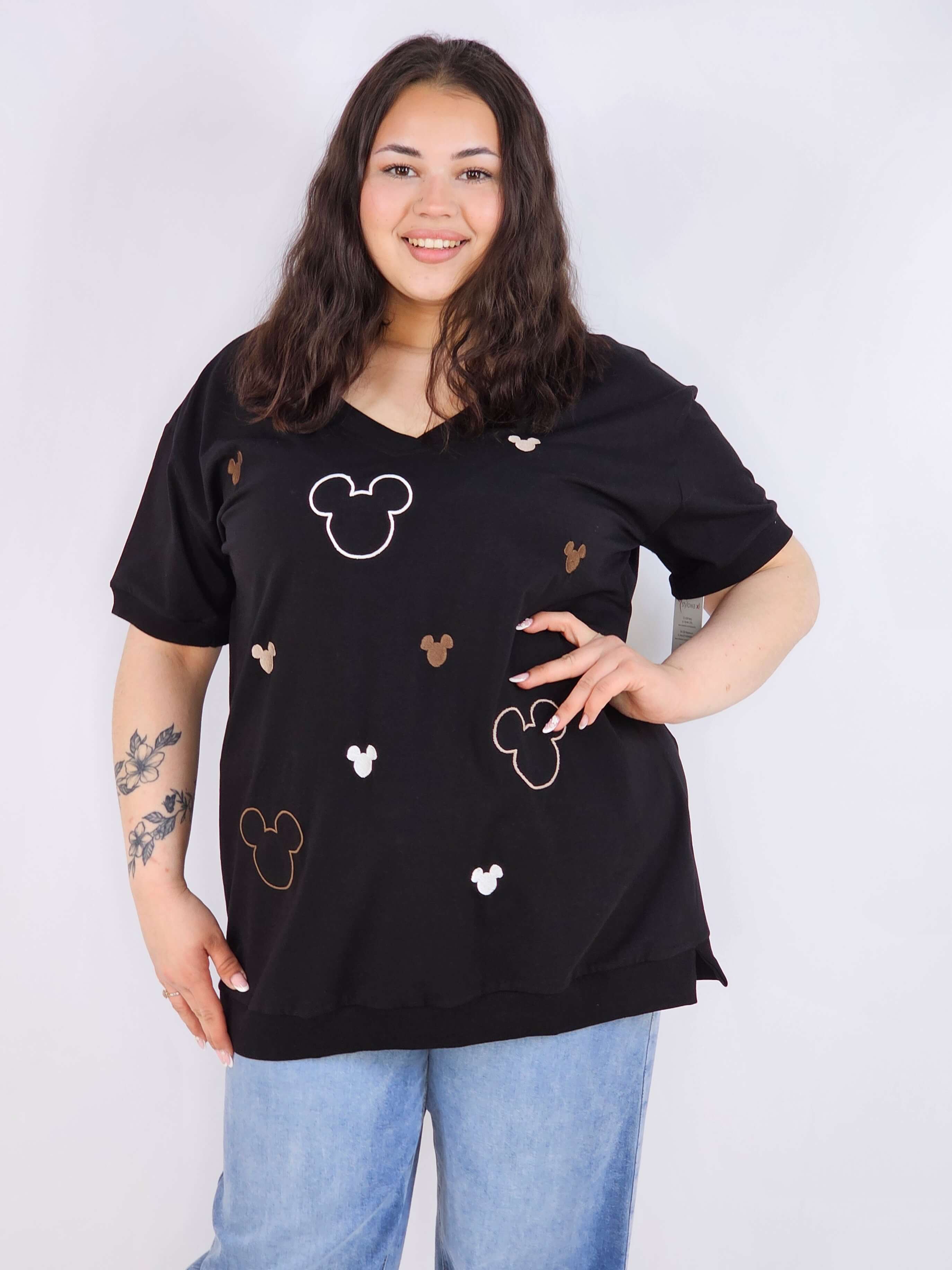 Bluzka plus size XXL z dekoltem V – modna i wygodna Stylowa XL