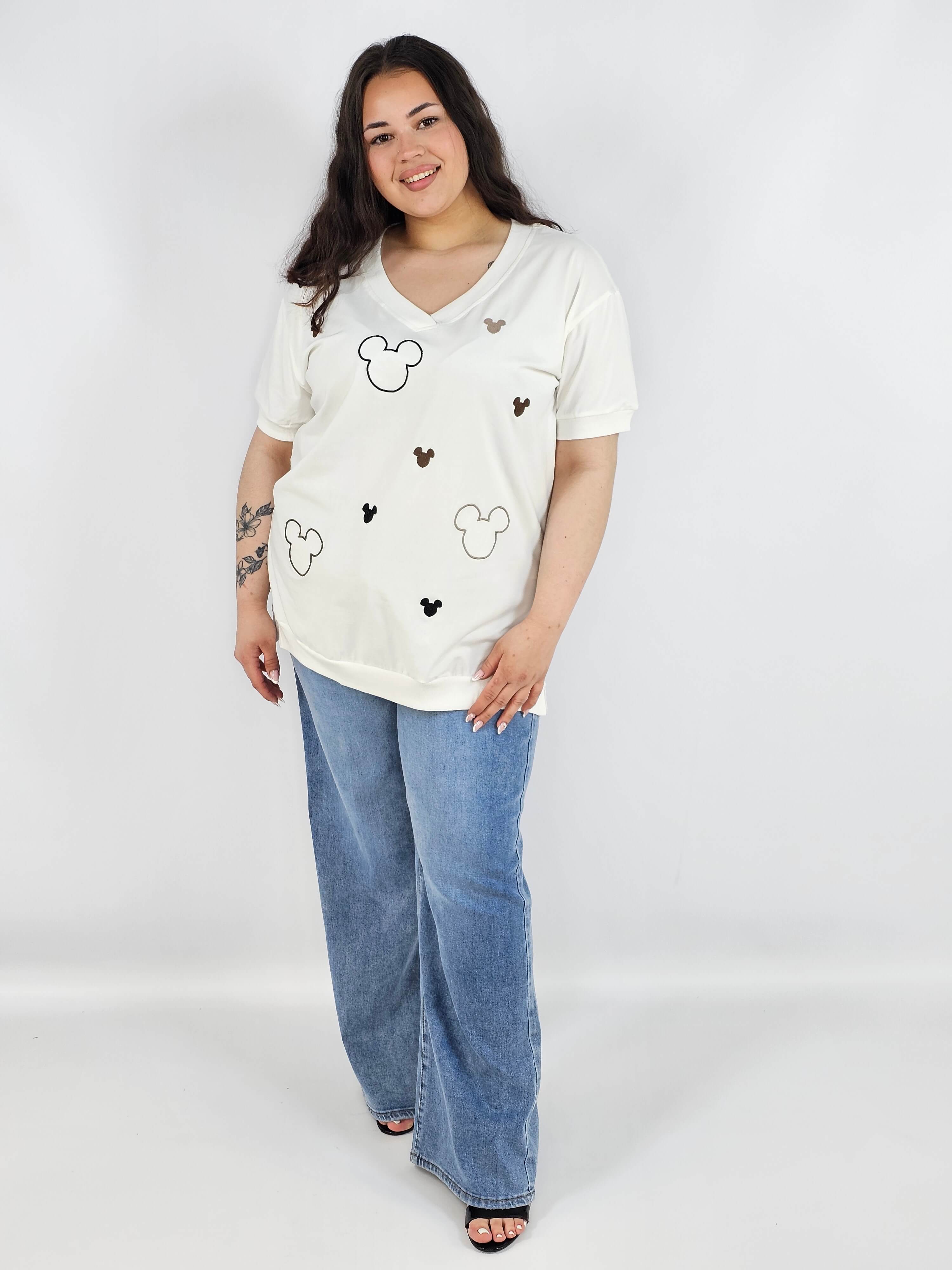 Bluzka plus size XXL z dekoltem V – modna i wygodna Stylowa XL