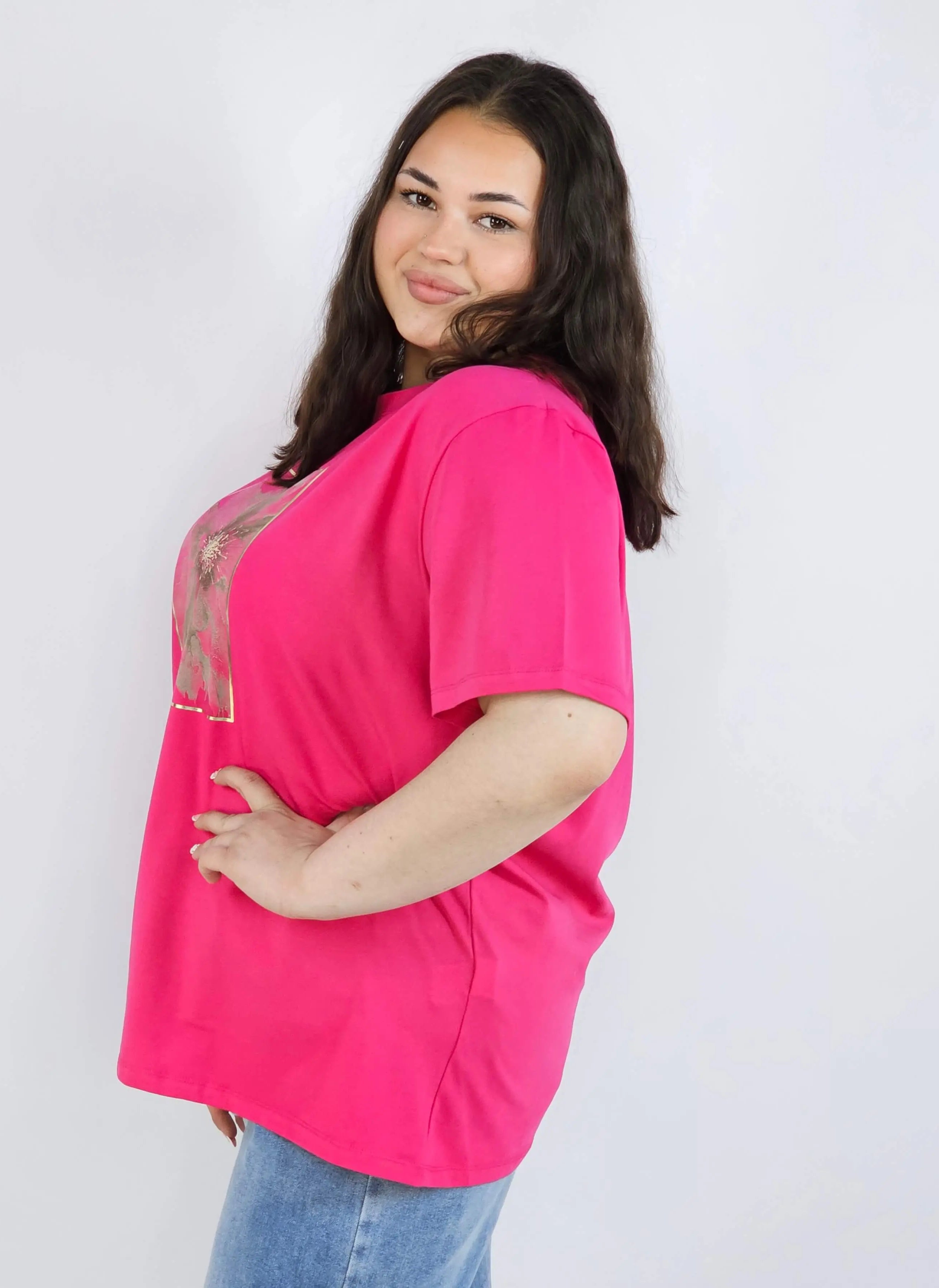 Bluzka plus size XXL z eleganckim nadrukiem – klasyka i styl Stylowa XL