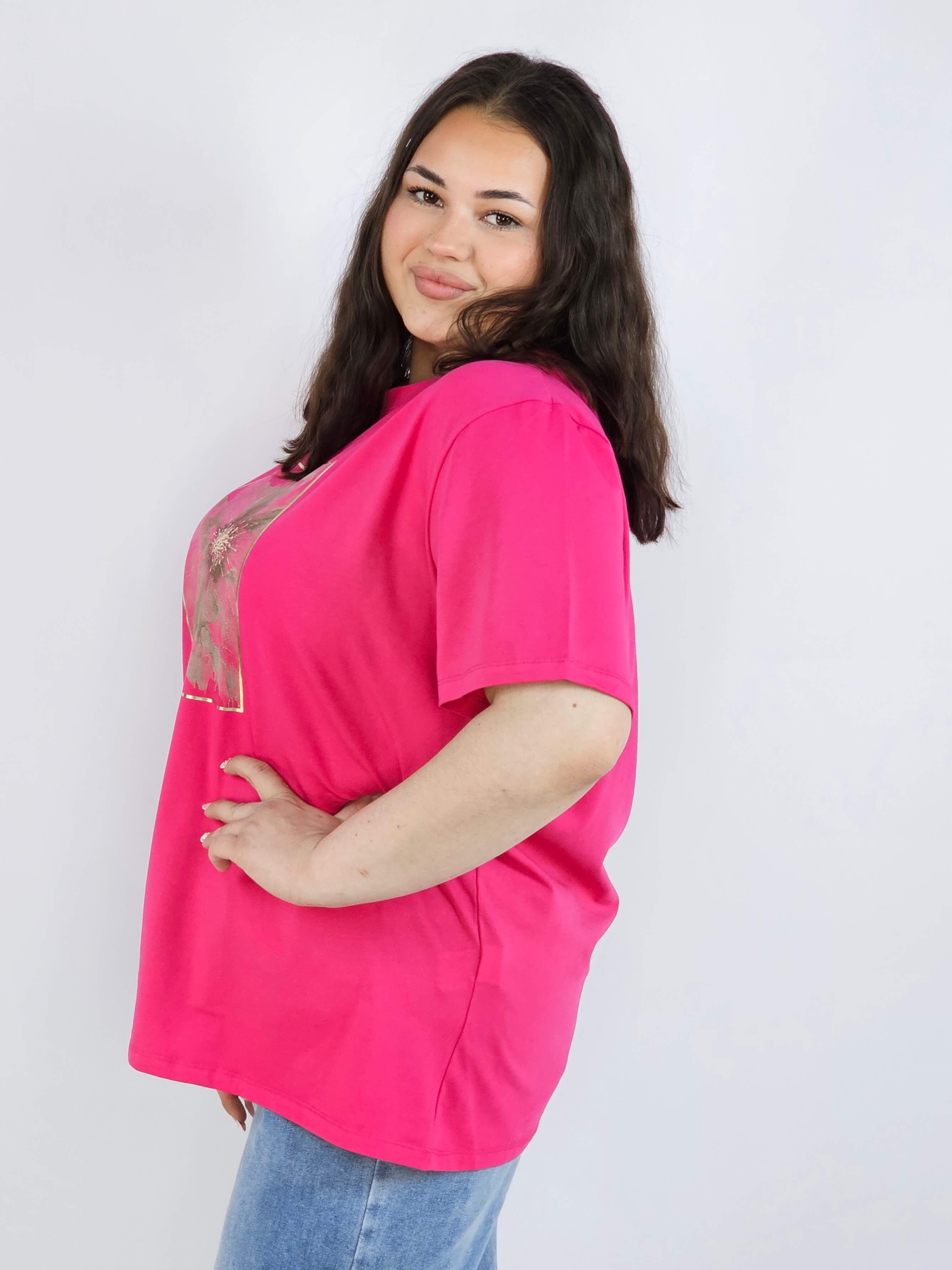 Bluzka plus size XXL z eleganckim nadrukiem – klasyka i styl Stylowa XL
