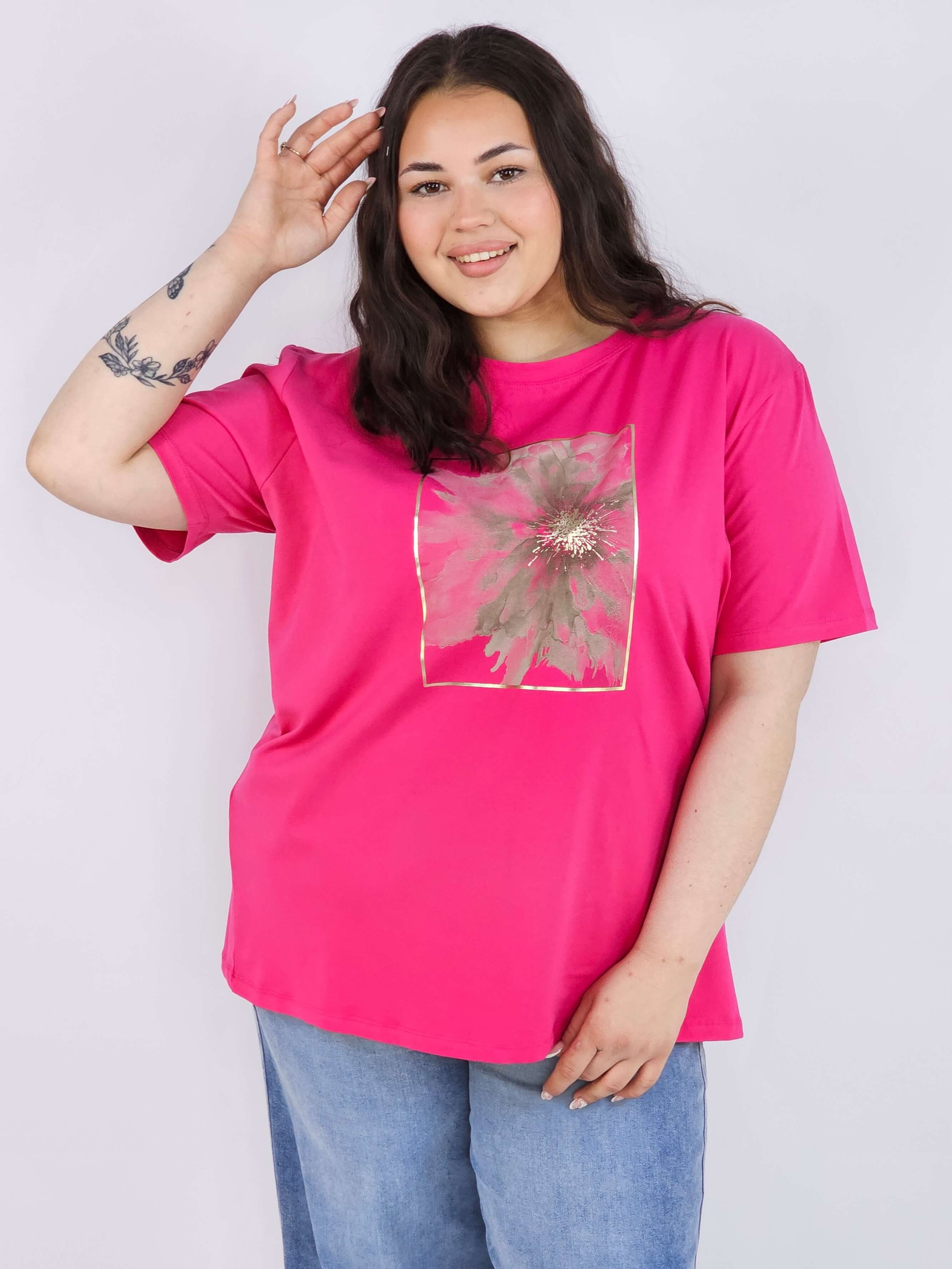 Bluzka plus size XXL z eleganckim nadrukiem – klasyka i styl Stylowa XL