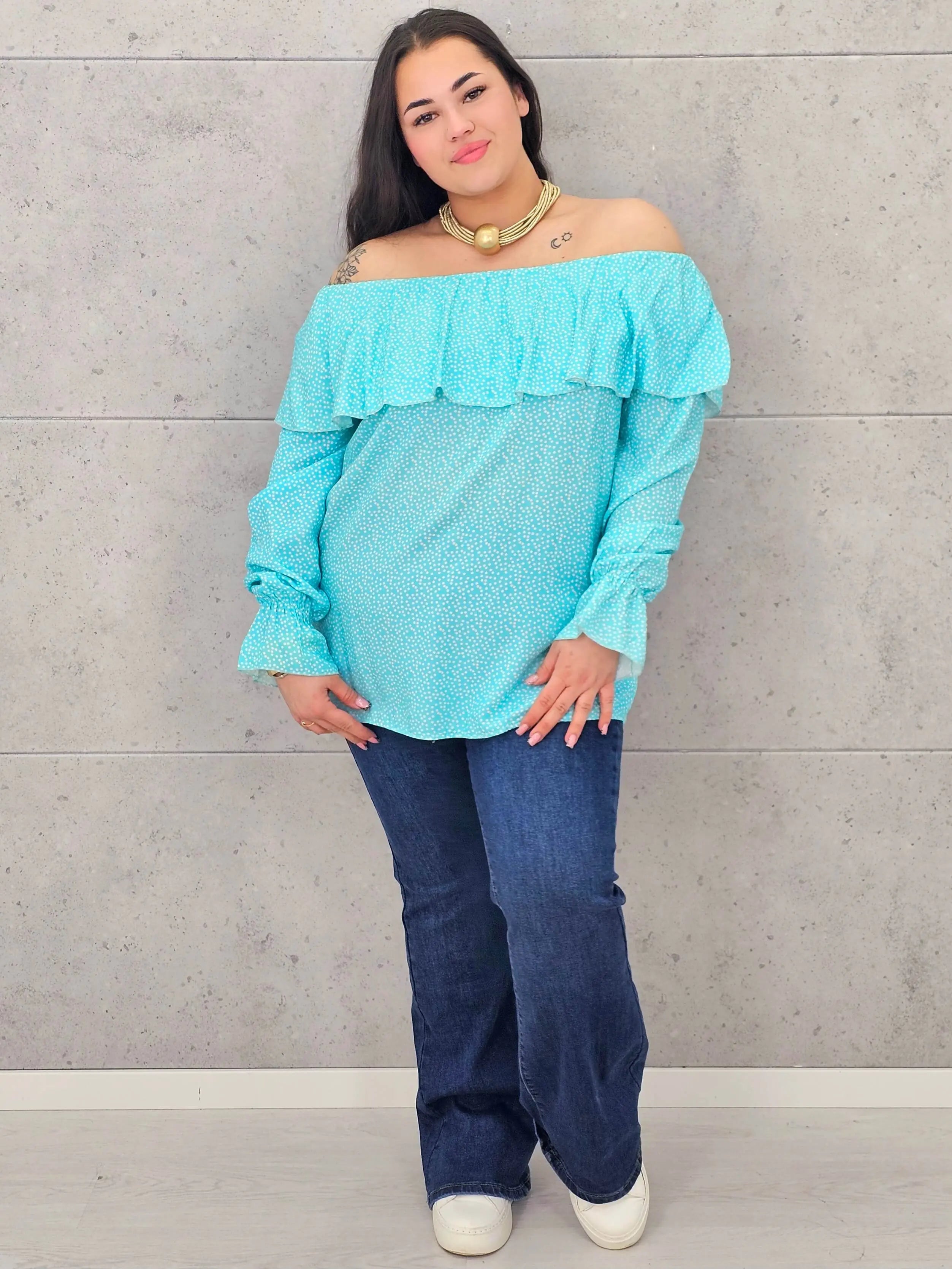 Bluzka plus size – hiszpanka o zwiewnym i kobiecym fasonie XXL Stylowa XL