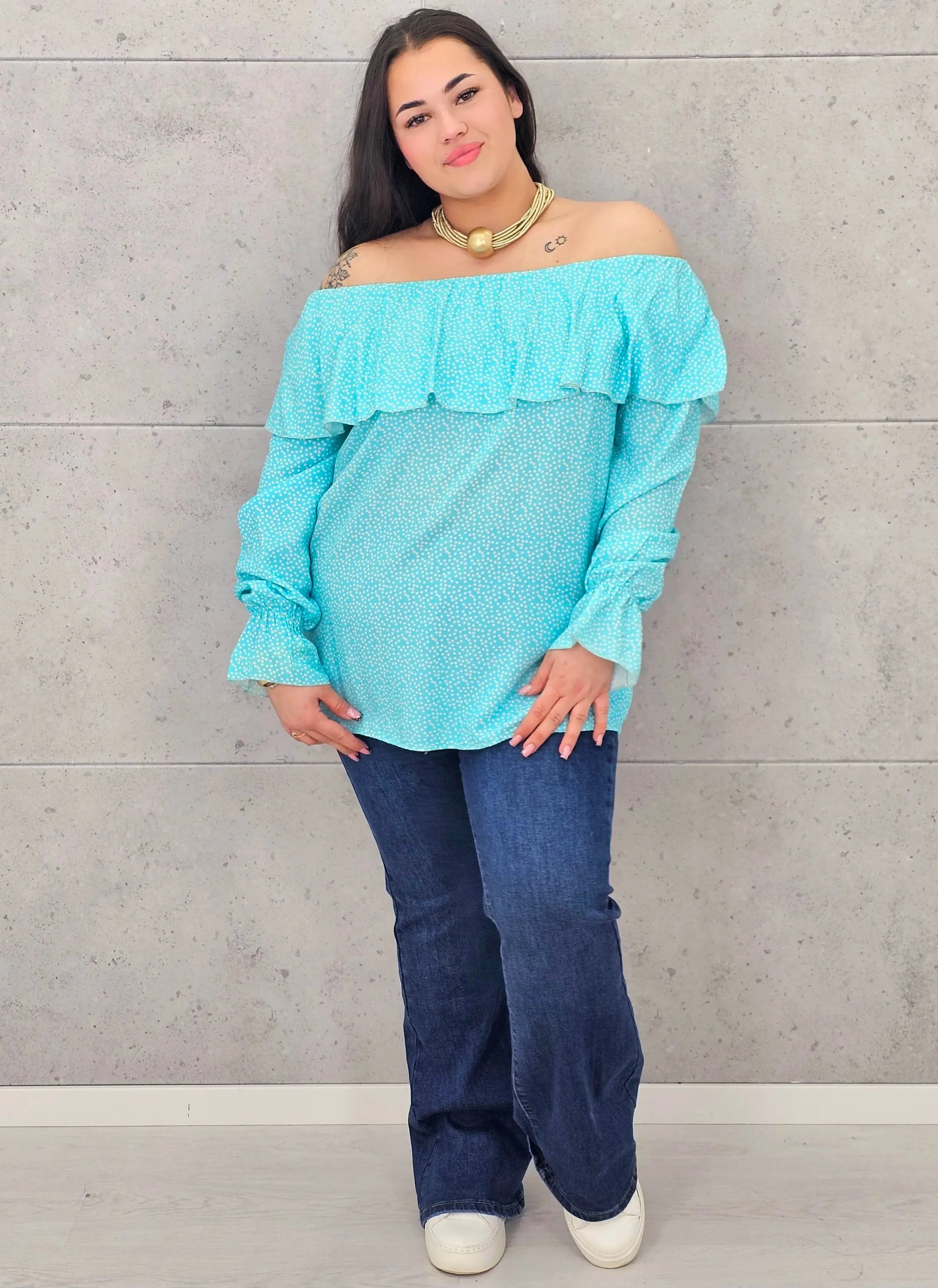 Bluzka plus size – hiszpanka o zwiewnym i kobiecym fasonie XXL Stylowa XL
