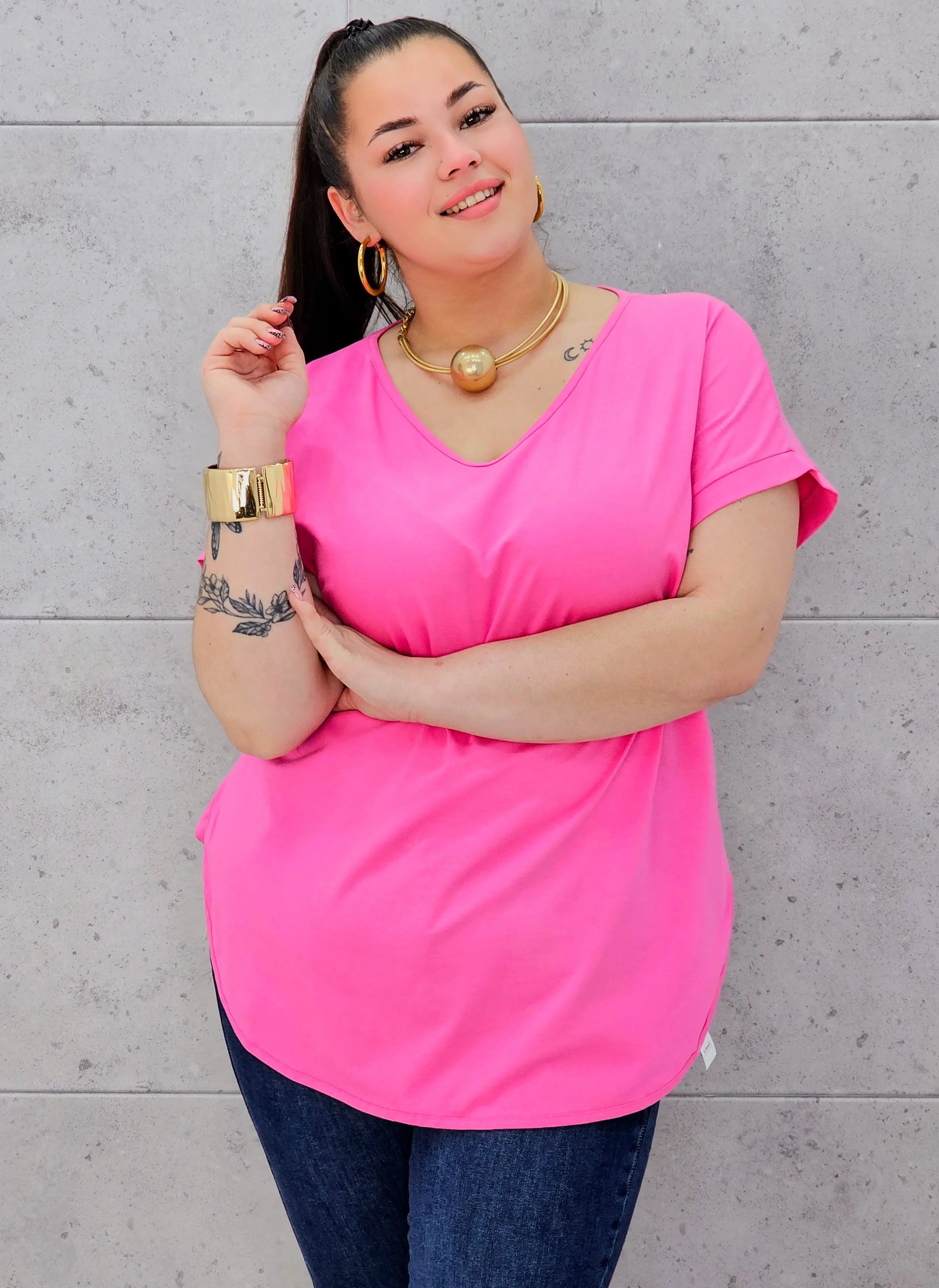 Bluzka plus size – wygodny model oversize dla sylwetek XXL Stylowa XL