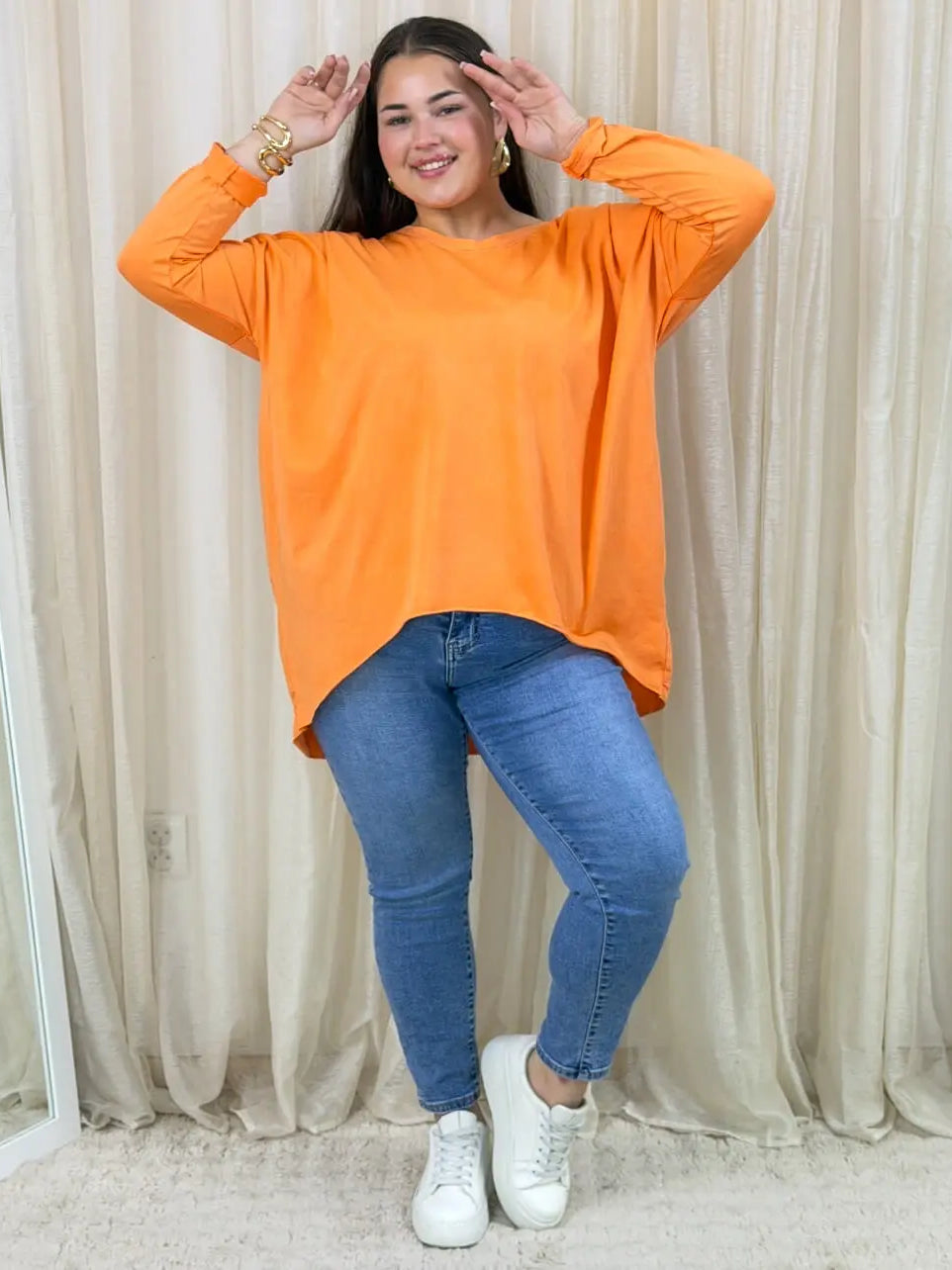 Bluzka plus size asymetryczna basic – wygodna bluzka XXL do codziennych stylizacji Stylowa XL