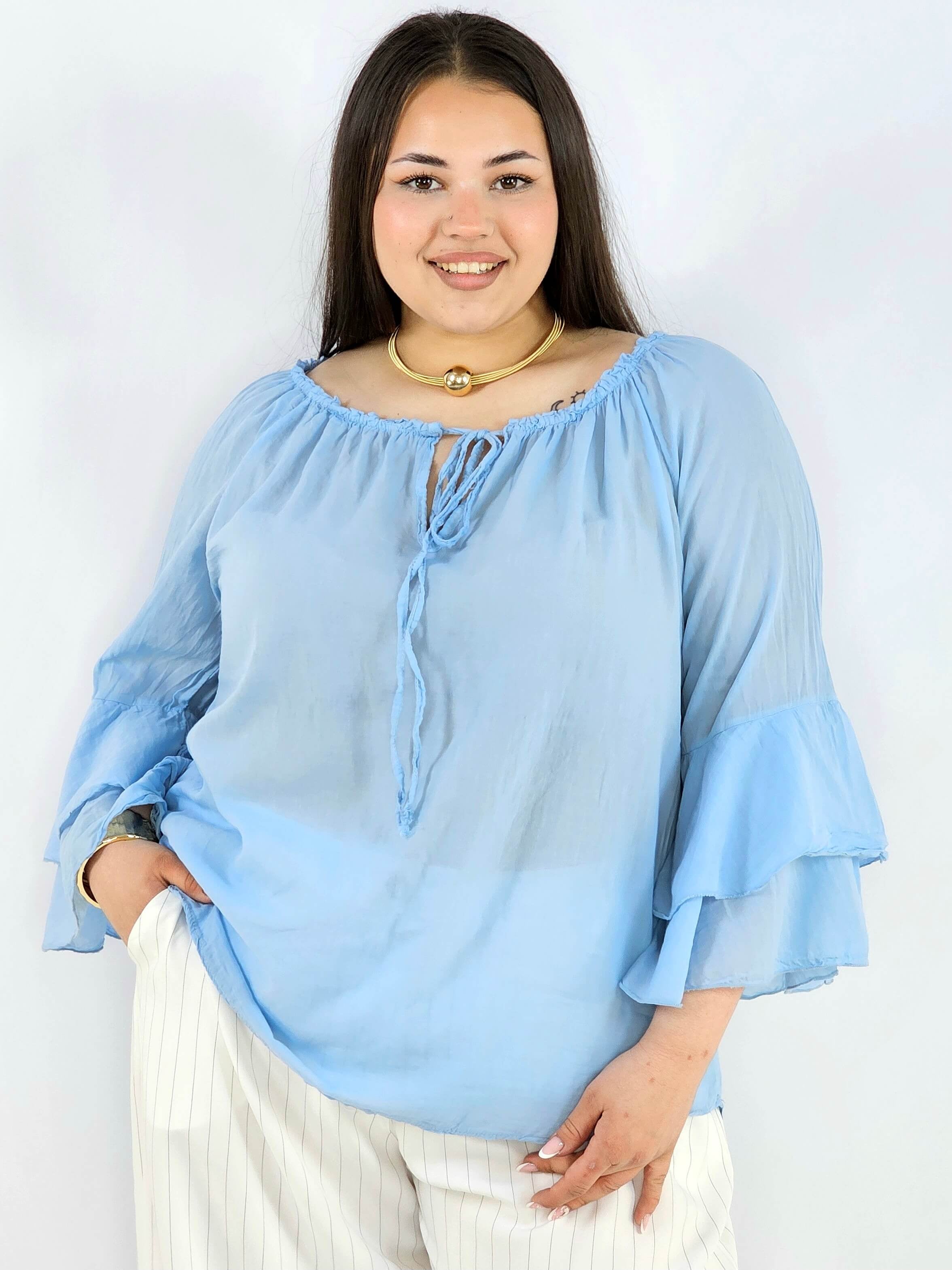 Bluzka plus size bawełniana hiszpanka lekka i przewiewna na wiosnę Stylowa XL