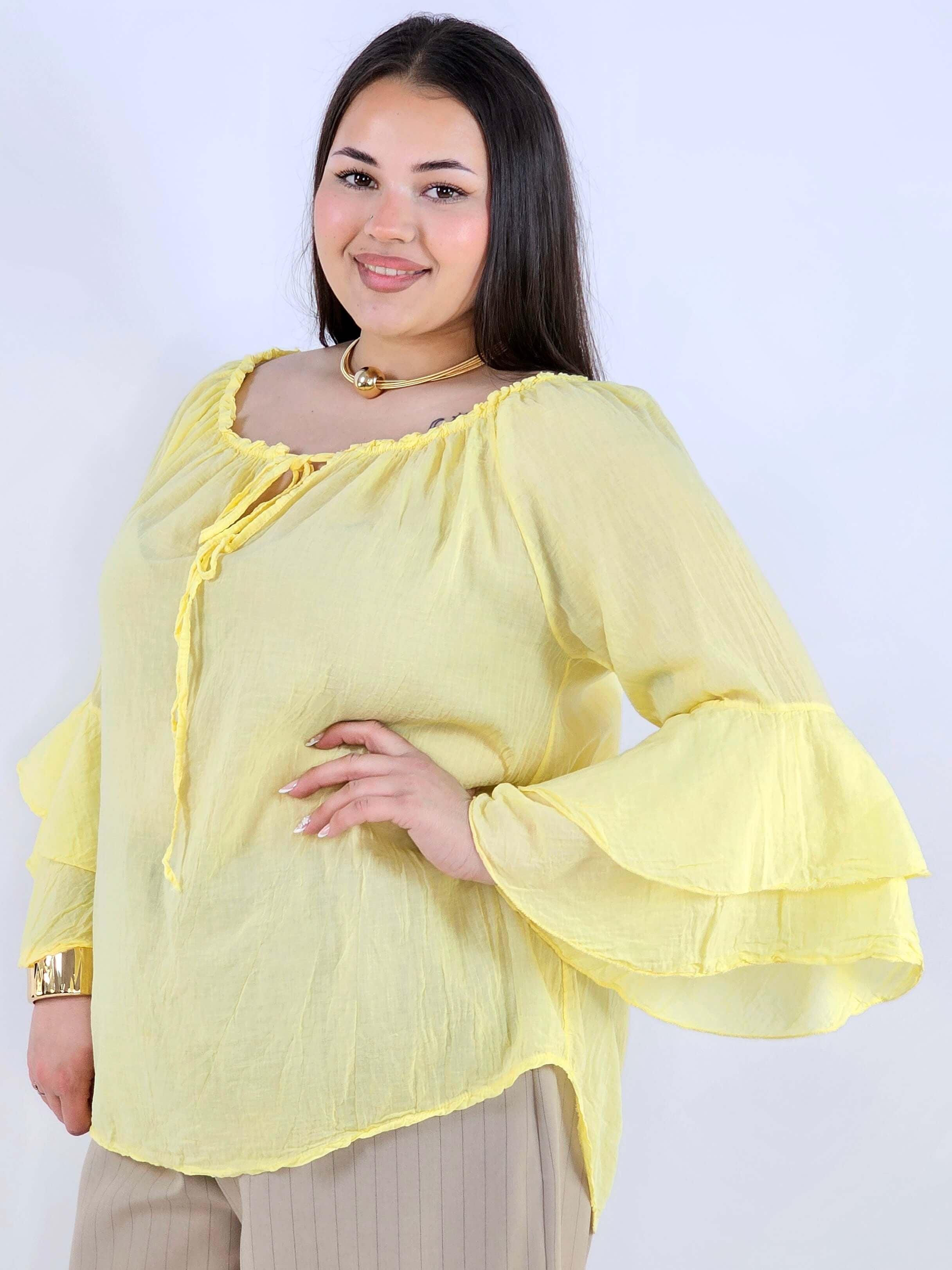 Bluzka plus size bawełniana hiszpanka lekka i przewiewna na wiosnę Stylowa XL