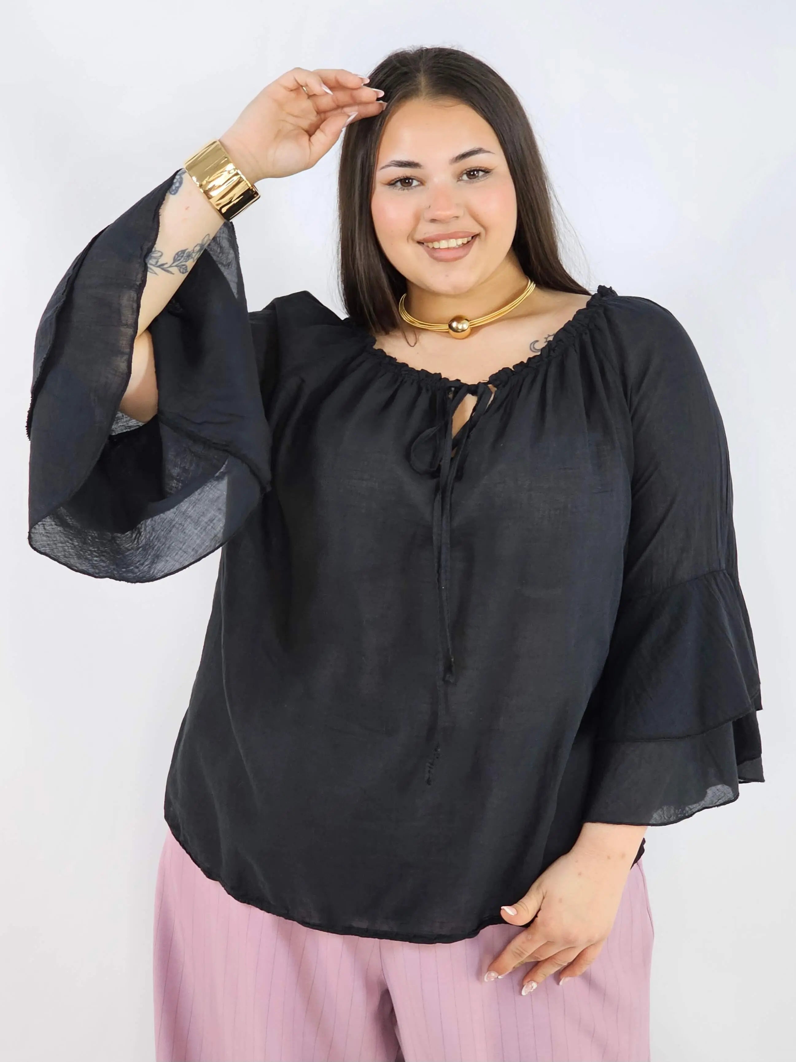Bluzka plus size bawełniana hiszpanka lekka i przewiewna na wiosnę Stylowa XL
