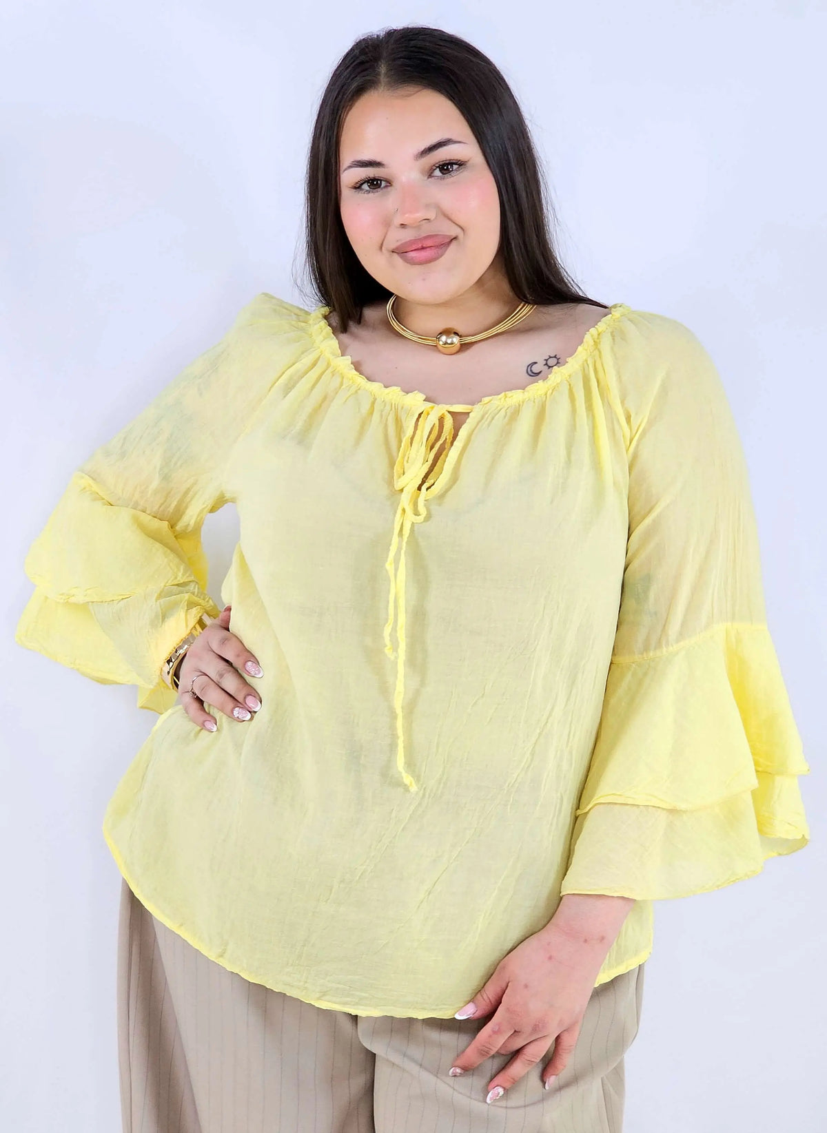 Bluzka plus size bawełniana hiszpanka lekka i przewiewna na wiosnę Stylowa XL